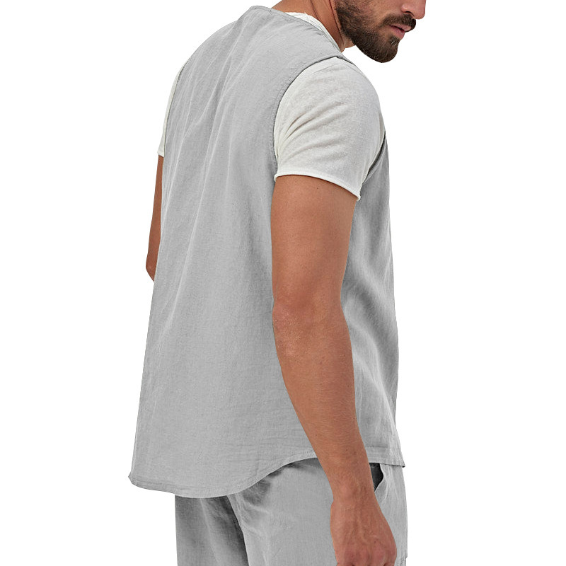 Men's Cotton Linen Vest