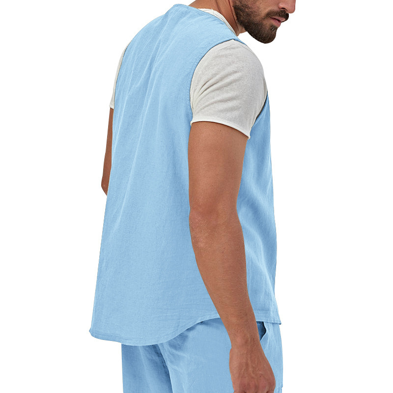 Men's Cotton Linen Vest