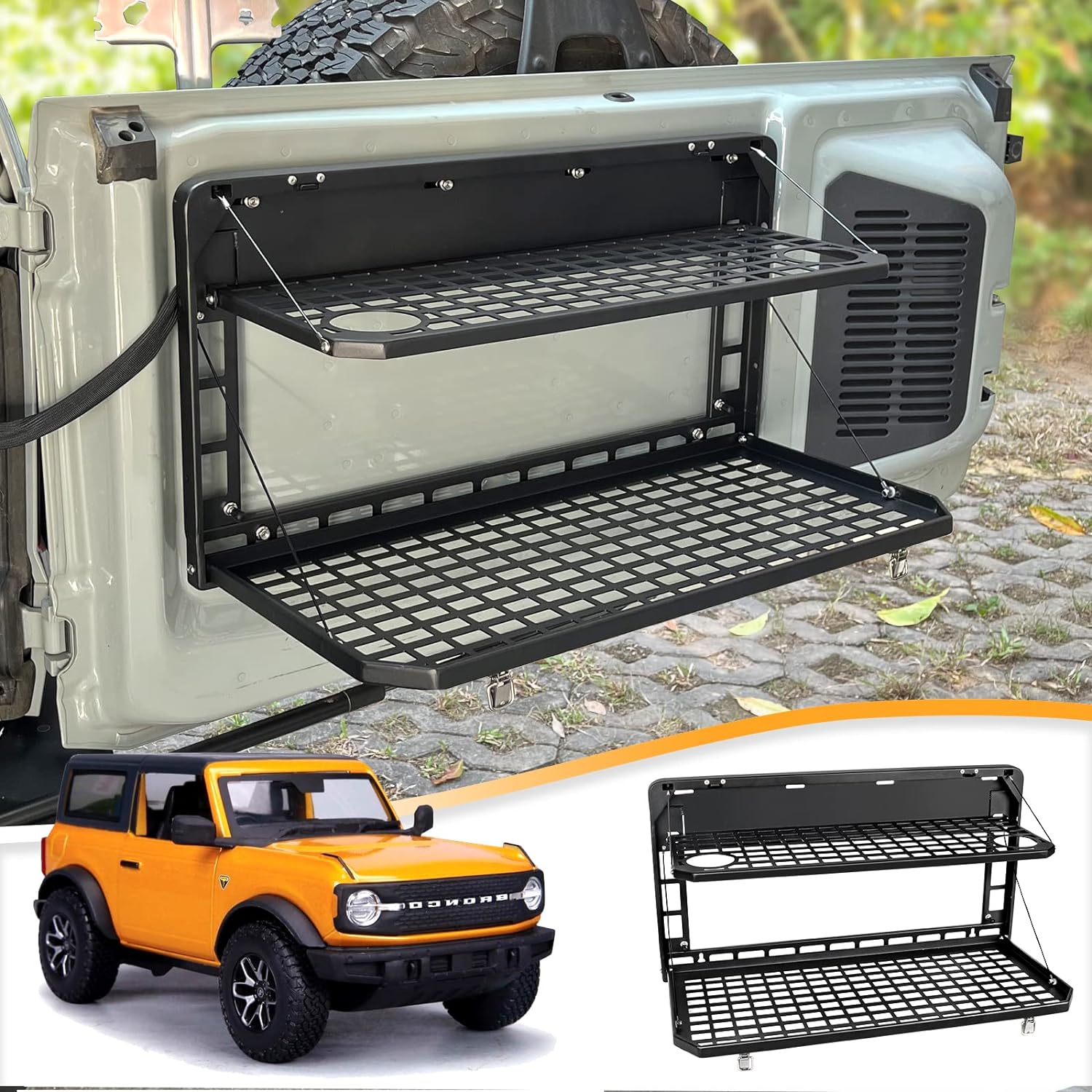 Tailgate Table, Rear Foldable, Aluminum