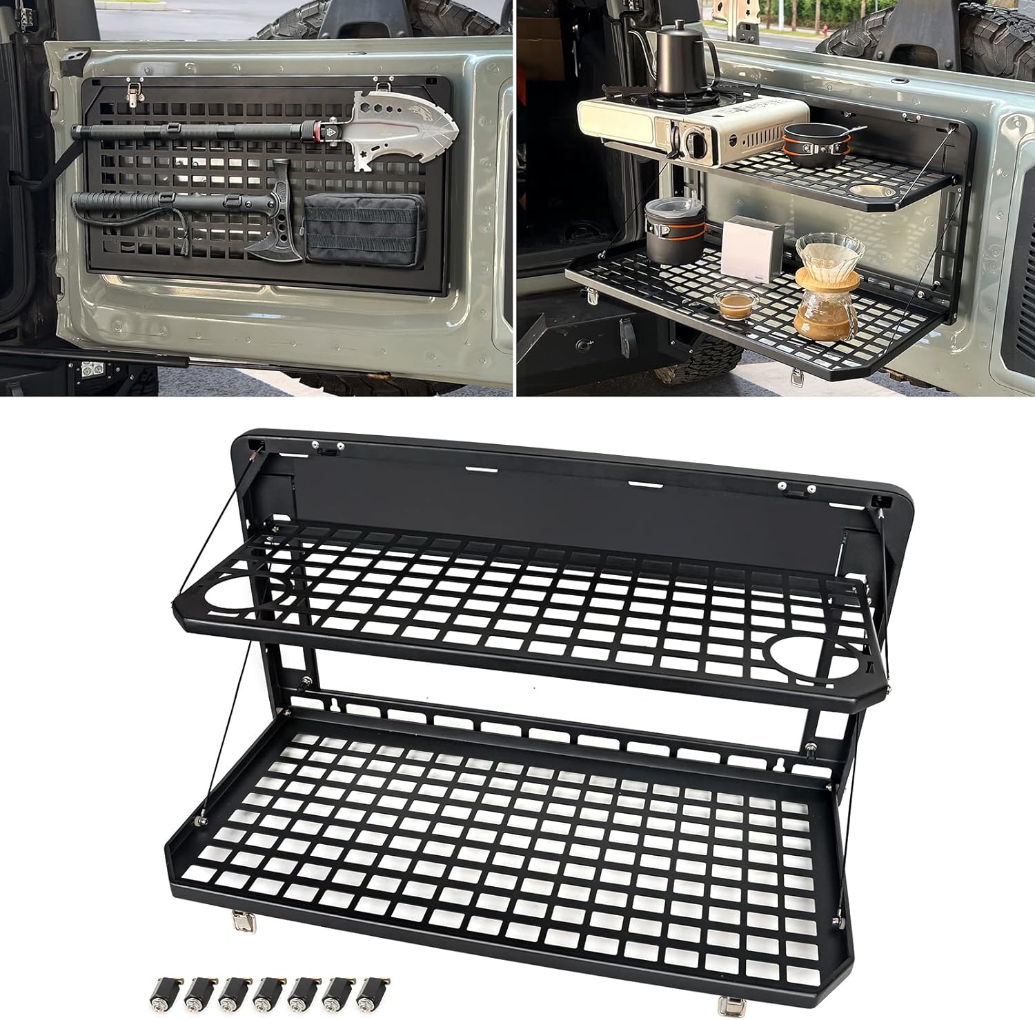 Tailgate Table, Rear Foldable, Aluminum