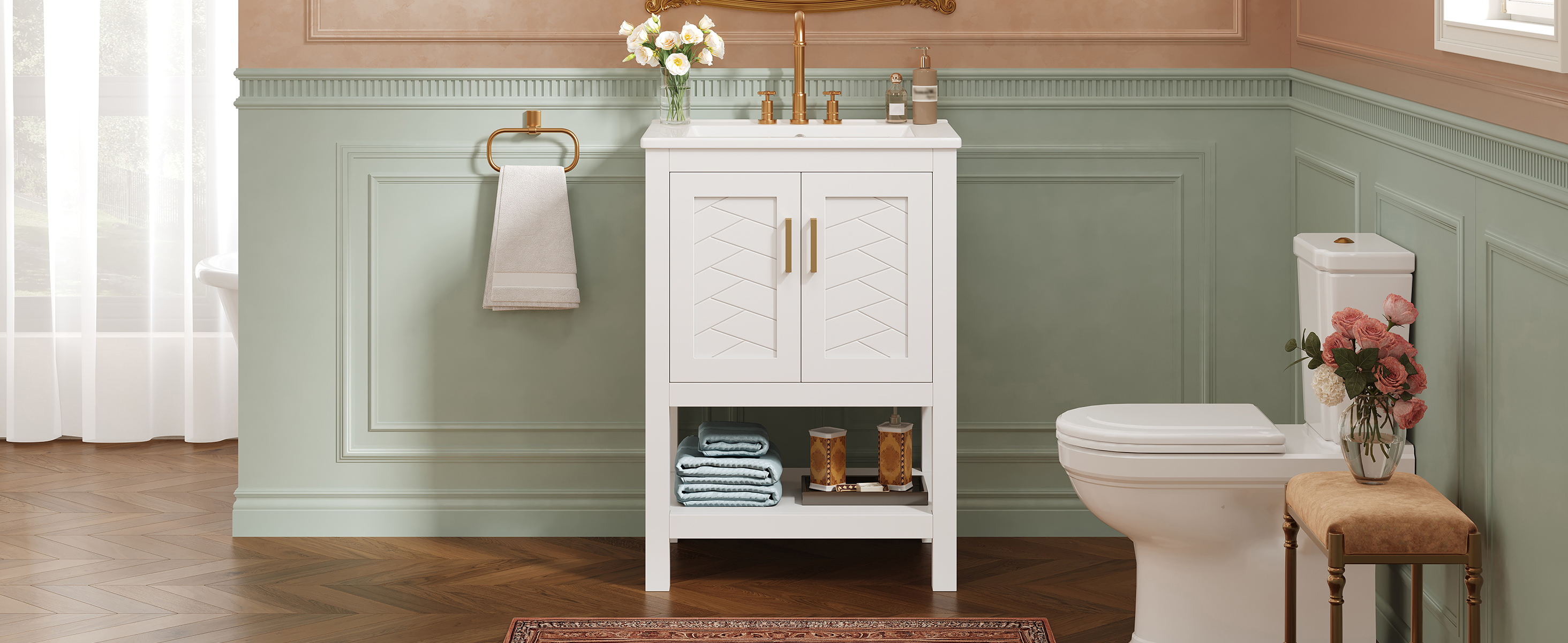 Modern Bathroom Vanity with Soft-Close Hinges