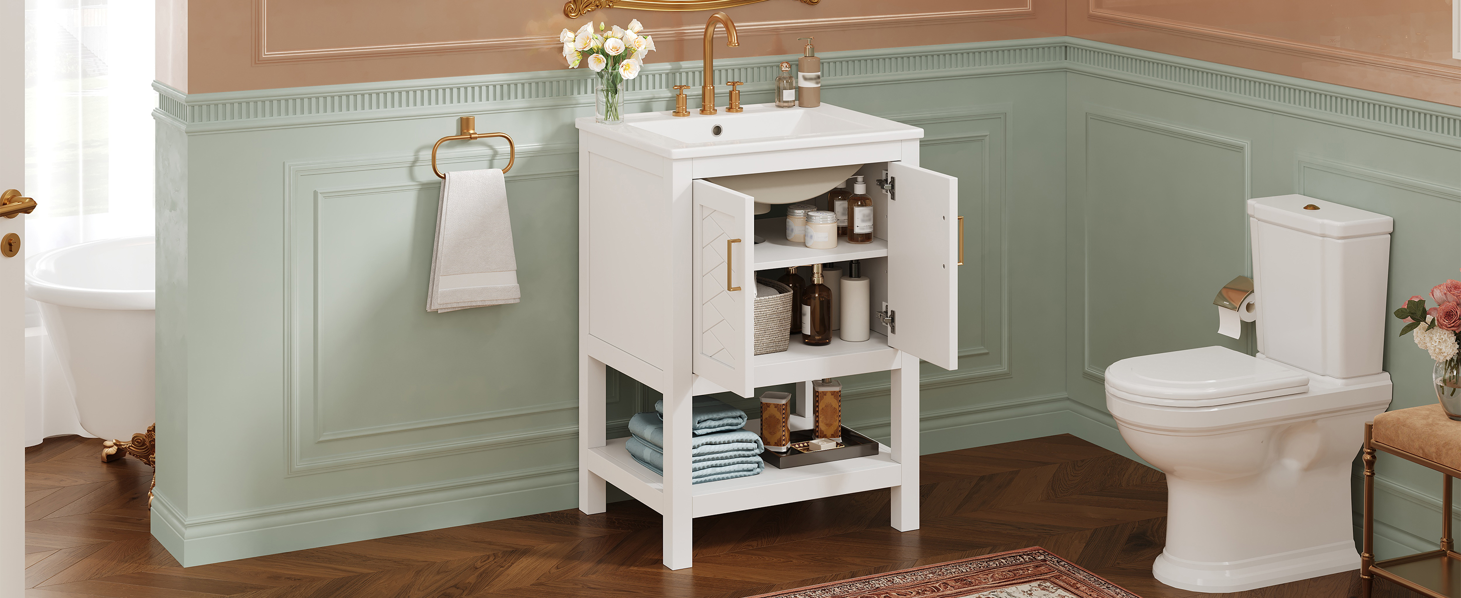 Modern Bathroom Vanity with Soft-Close Hinges