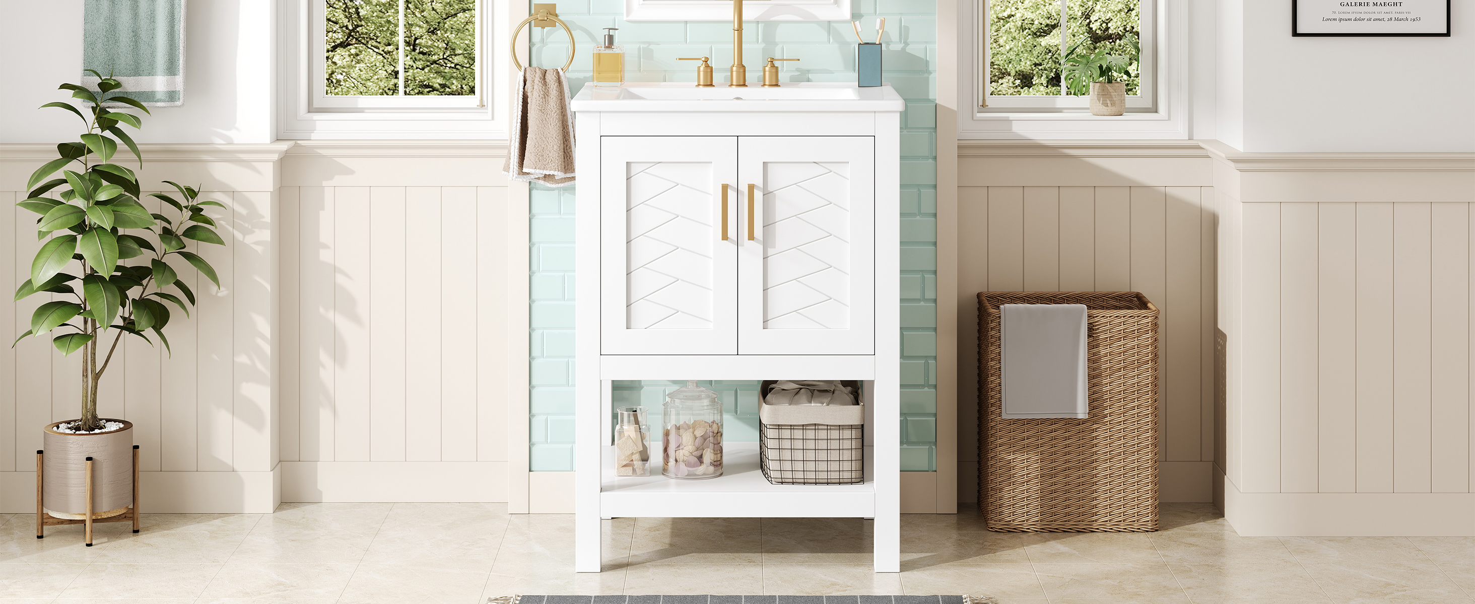 Modern Bathroom Vanity with Soft-Close Hinges