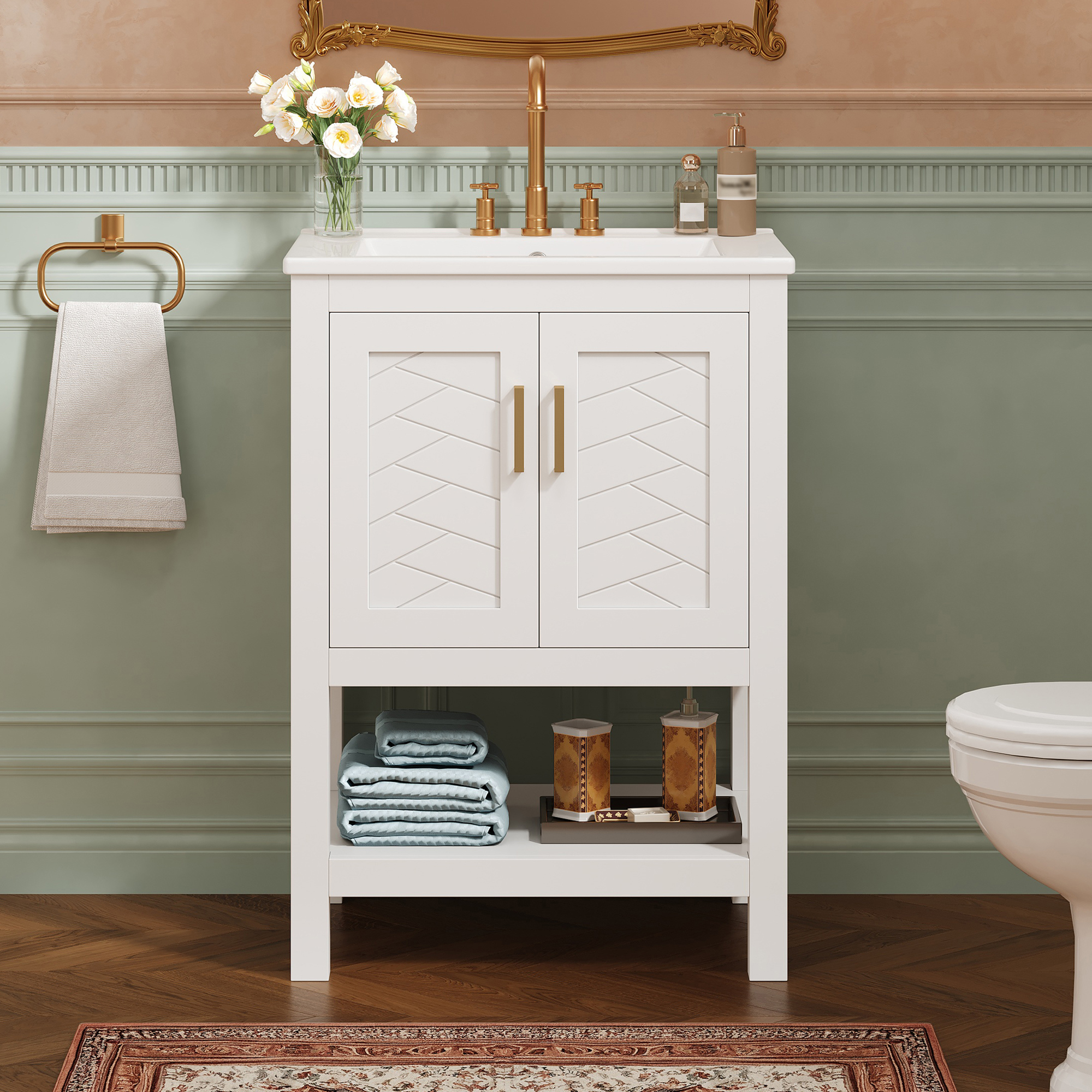 Modern Bathroom Vanity with Soft-Close Hinges