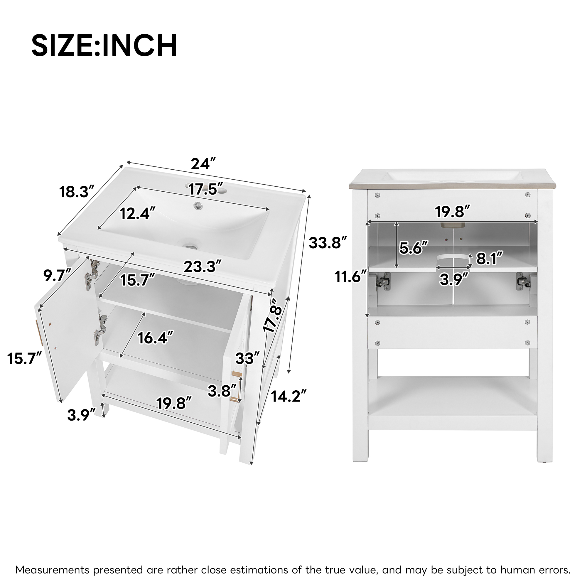 Modern Bathroom Vanity with Soft-Close Hinges