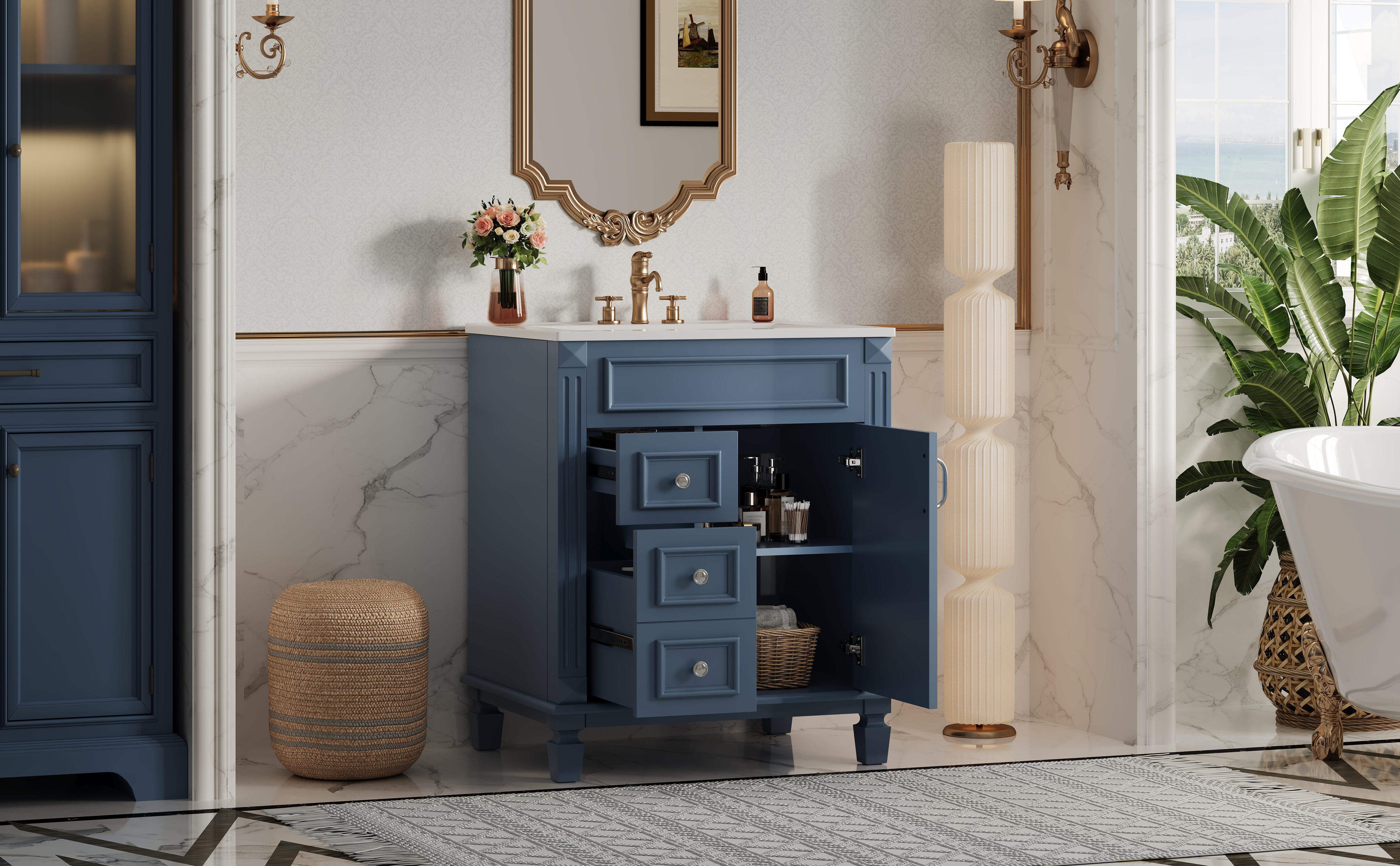 24 Bathroom Vanity Ceramic Sink