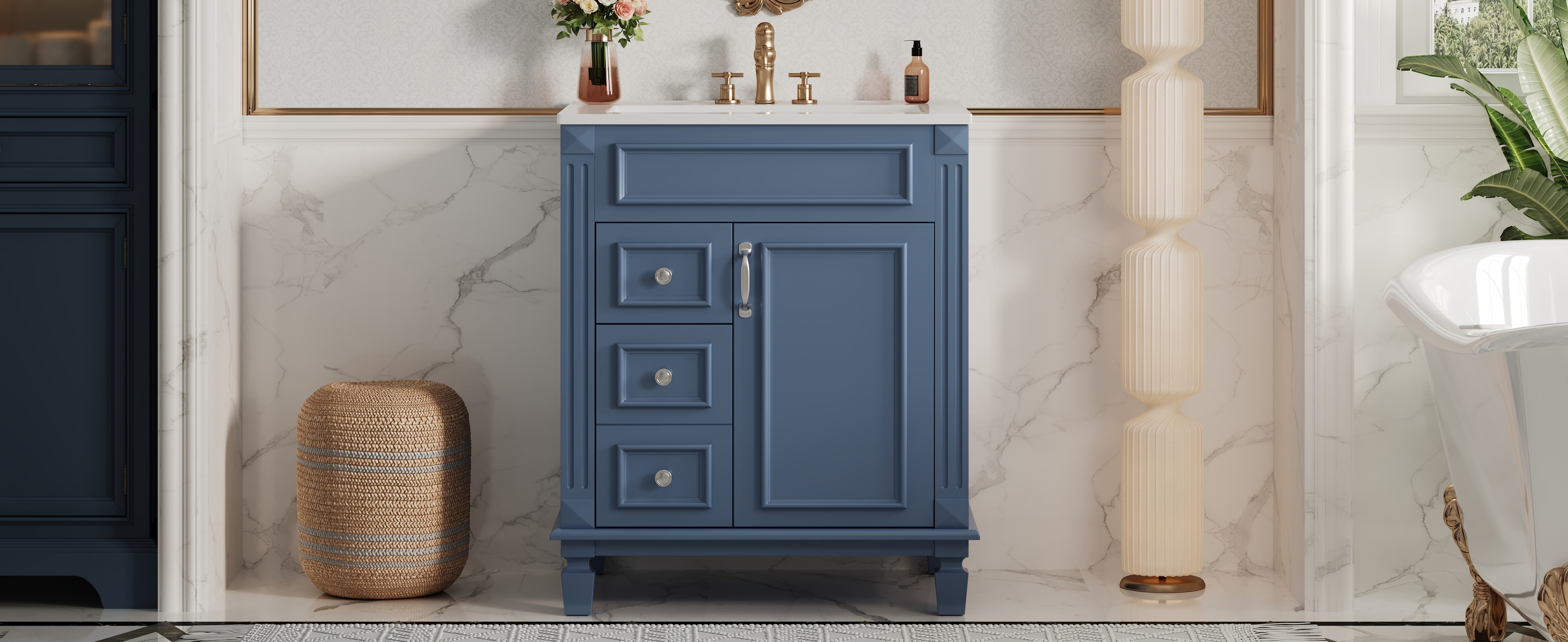 24 Bathroom Vanity Ceramic Sink