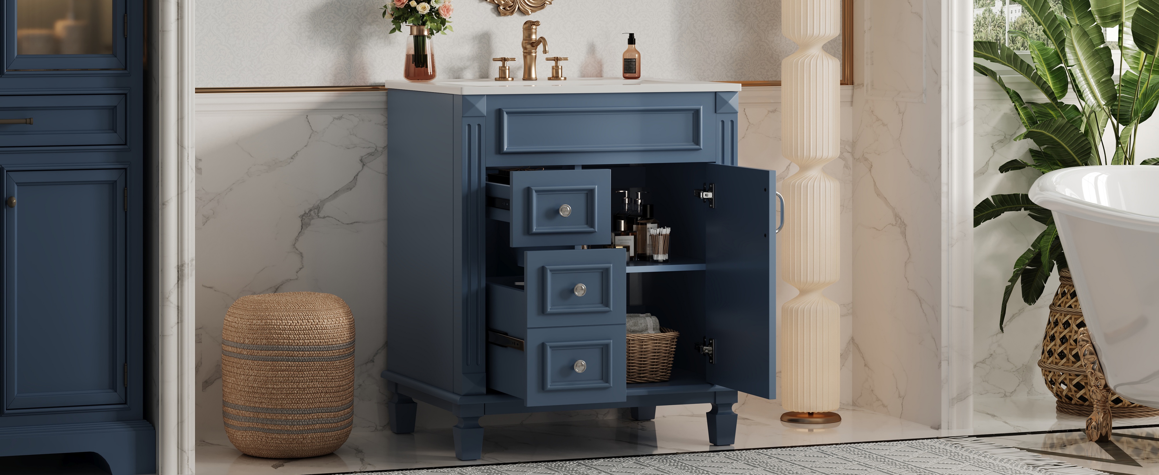 24 Bathroom Vanity Ceramic Sink