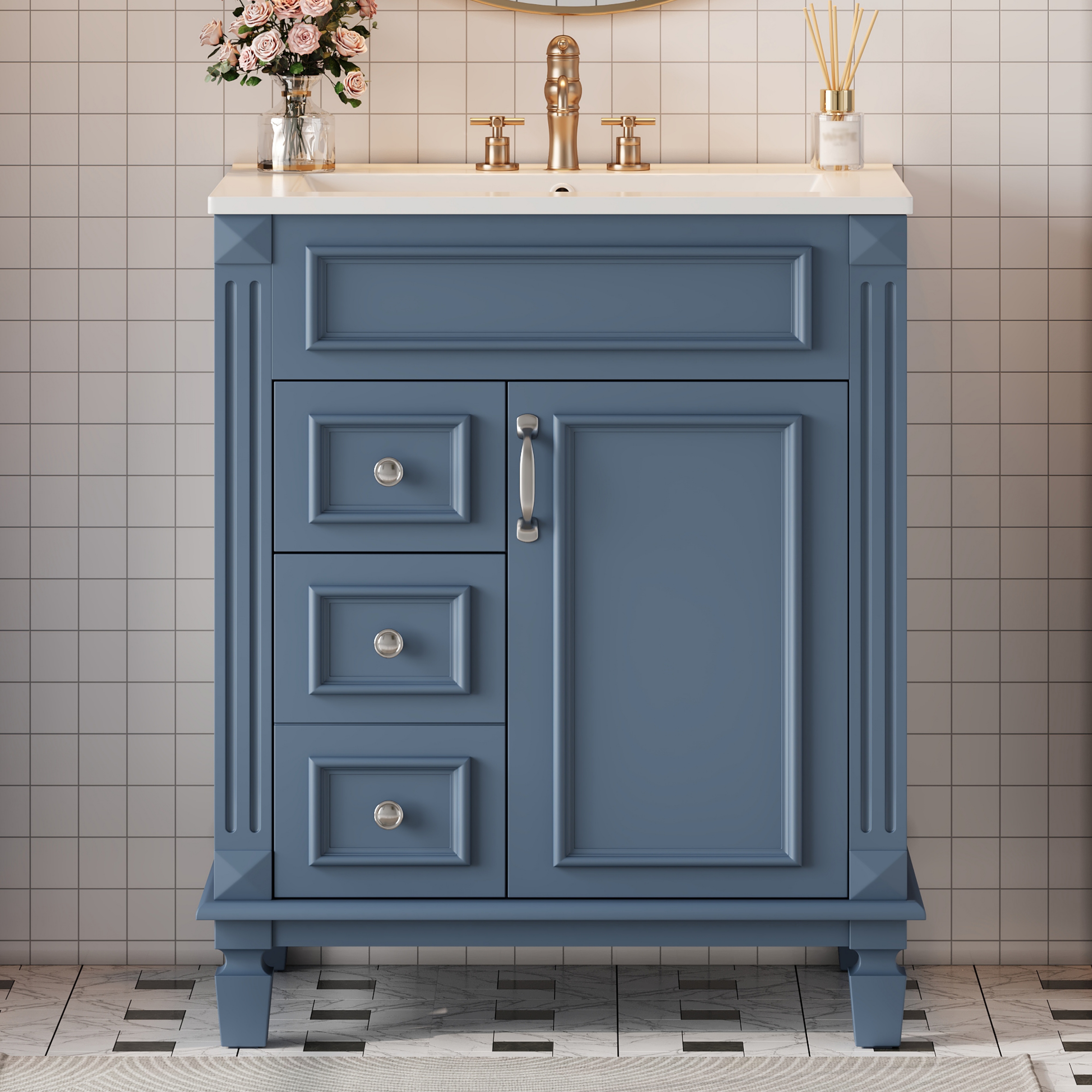 24 Bathroom Vanity Ceramic Sink