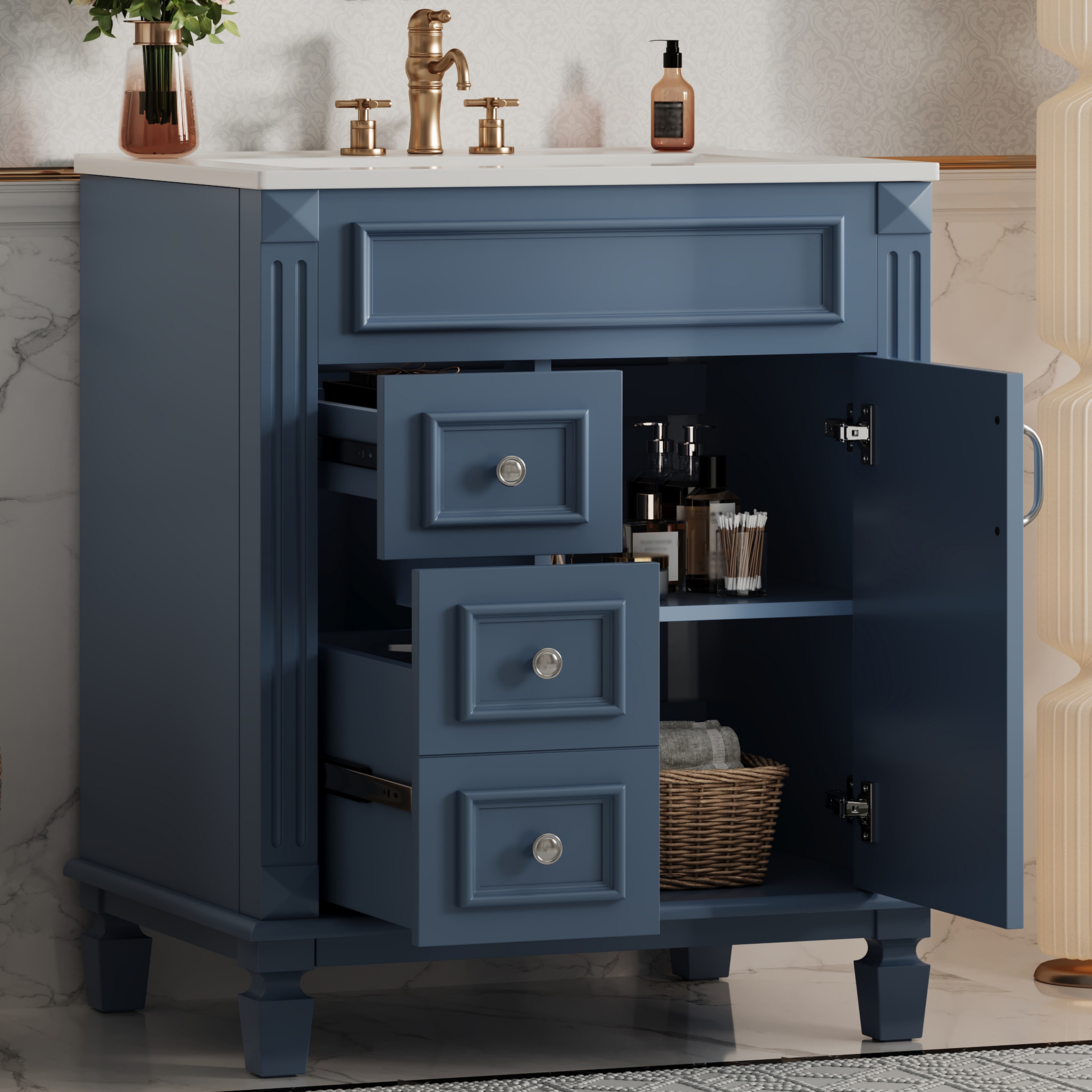 24 Bathroom Vanity Ceramic Sink
