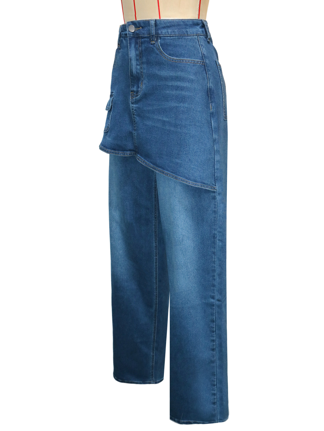 Retro Wide-Leg Denim Jeans