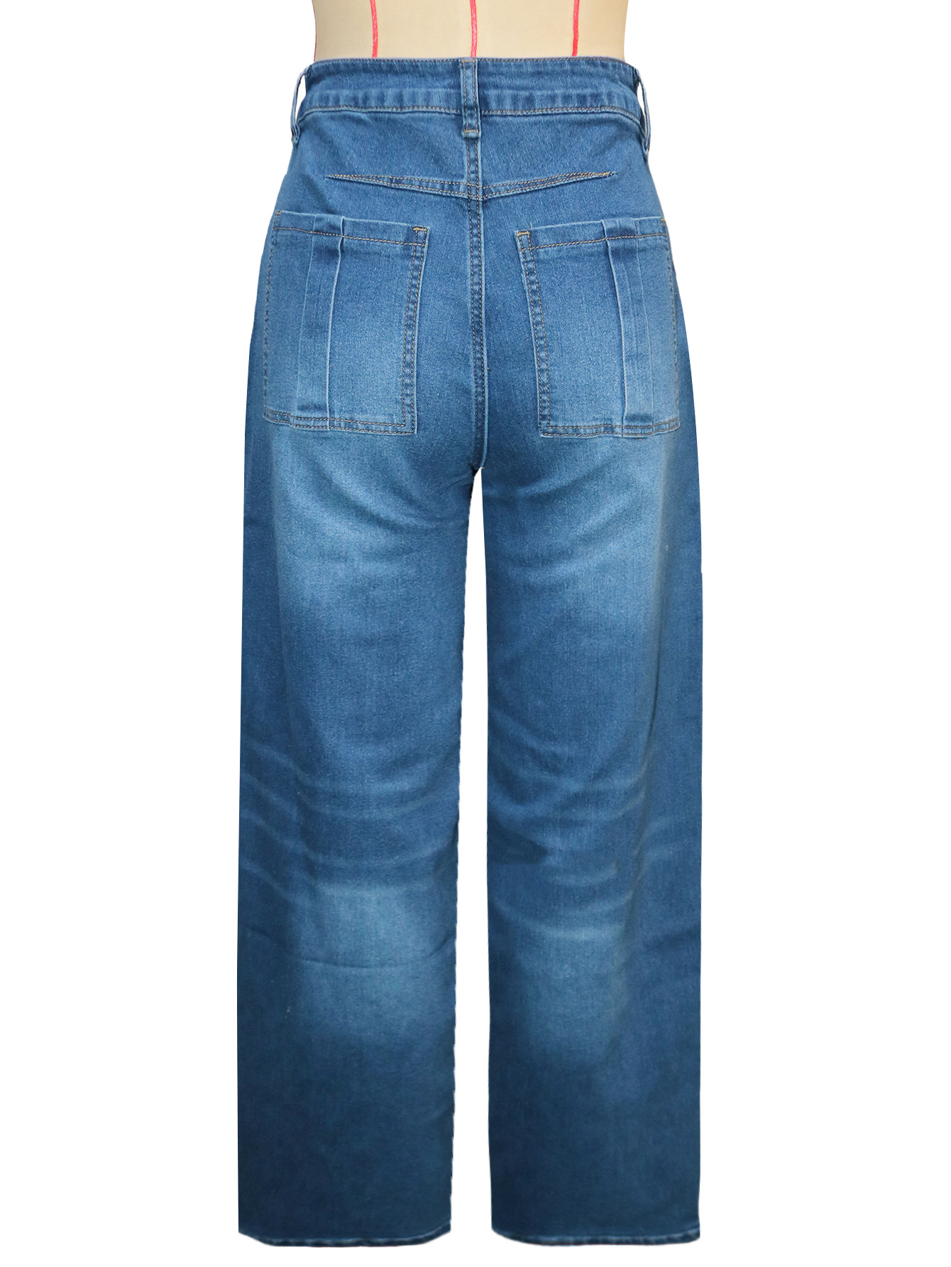 Retro Wide-Leg Denim Jeans