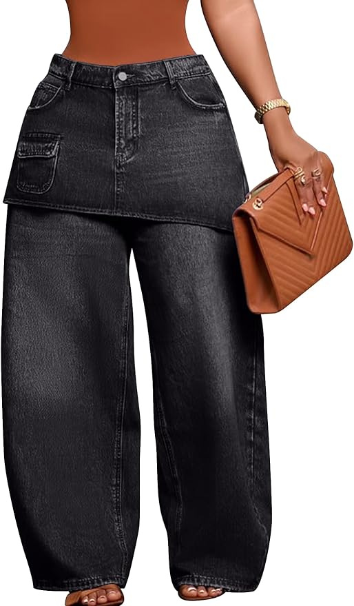 Retro Wide-Leg Denim Jeans