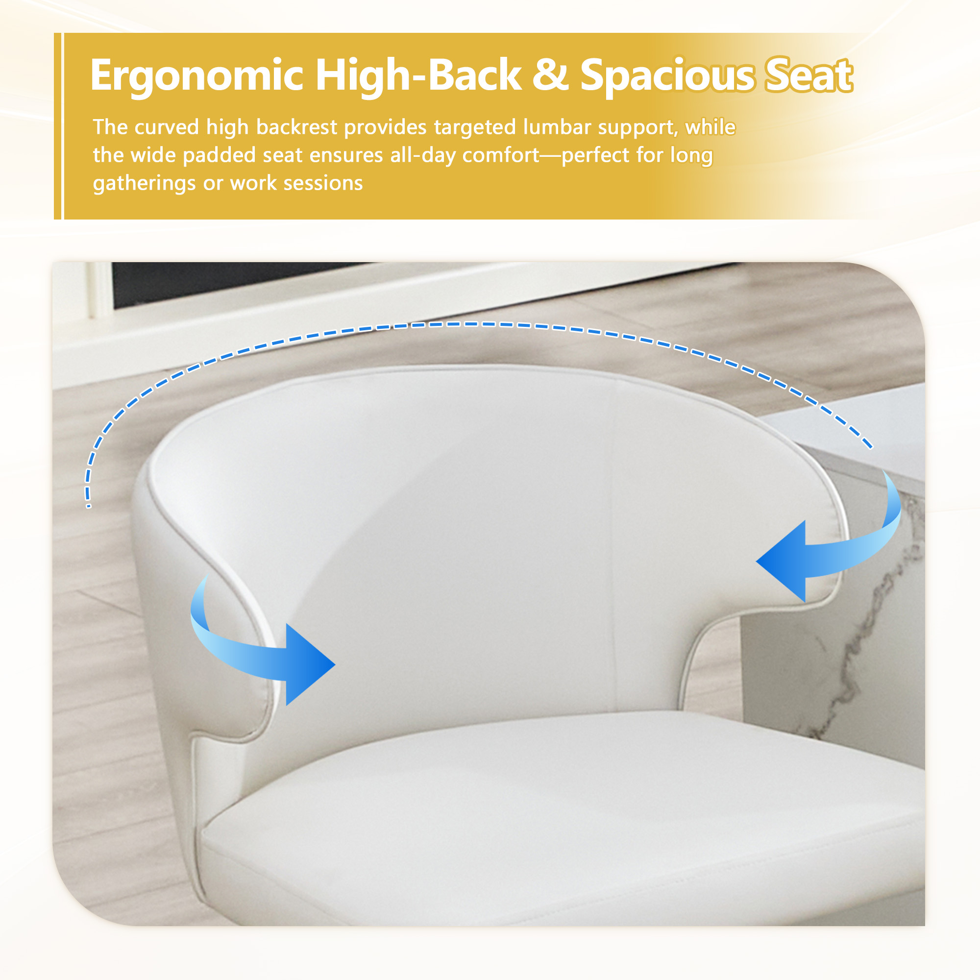 Bar Chair, Rotating Adjustable with PU Leather