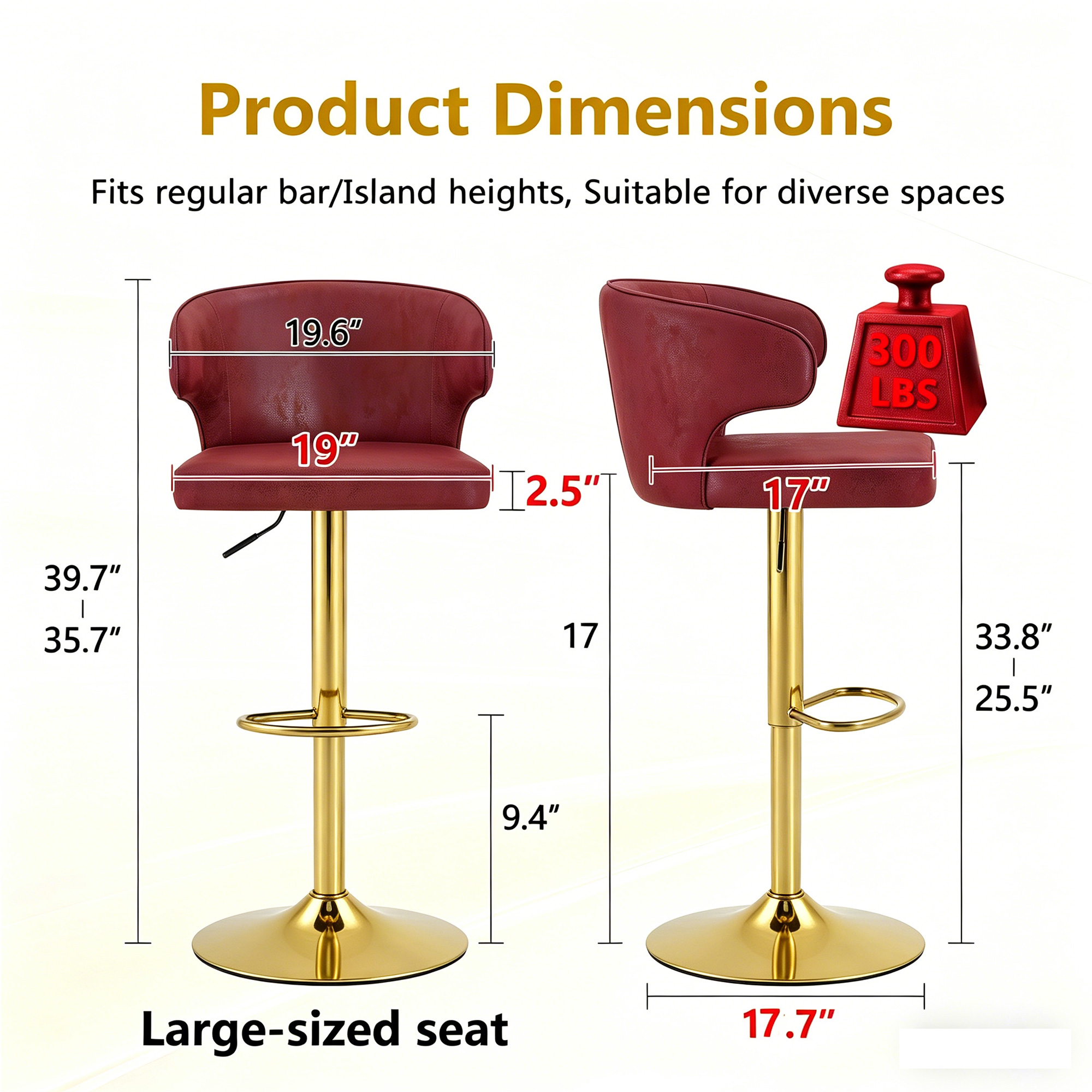 Bar Chair Modern Rotating