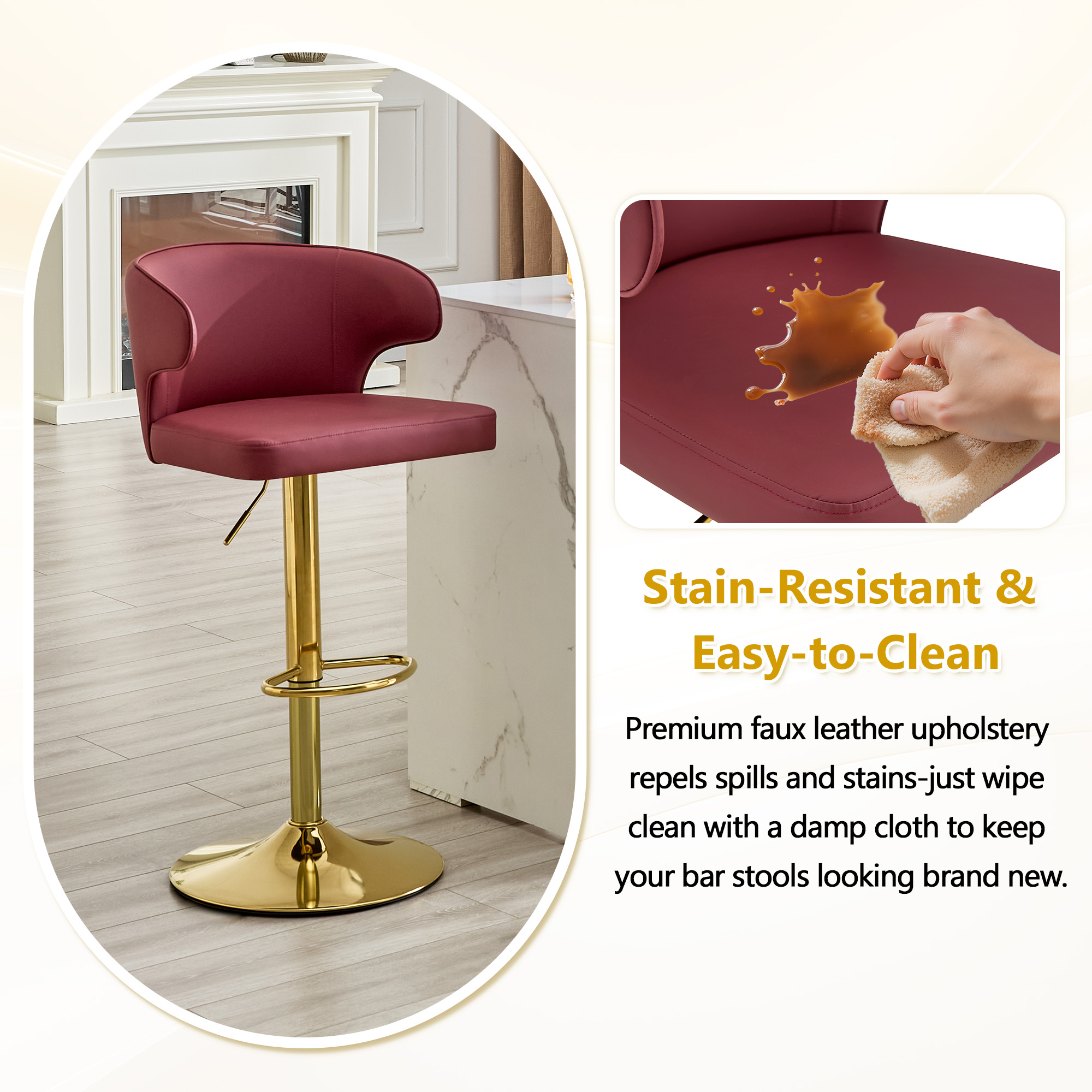 Bar Chair Modern Rotating