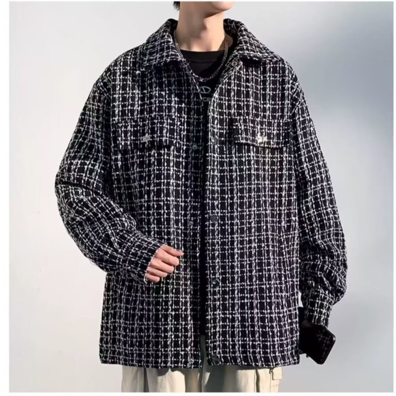 Mens Lapel Jacket Fashionable Casual Oversized