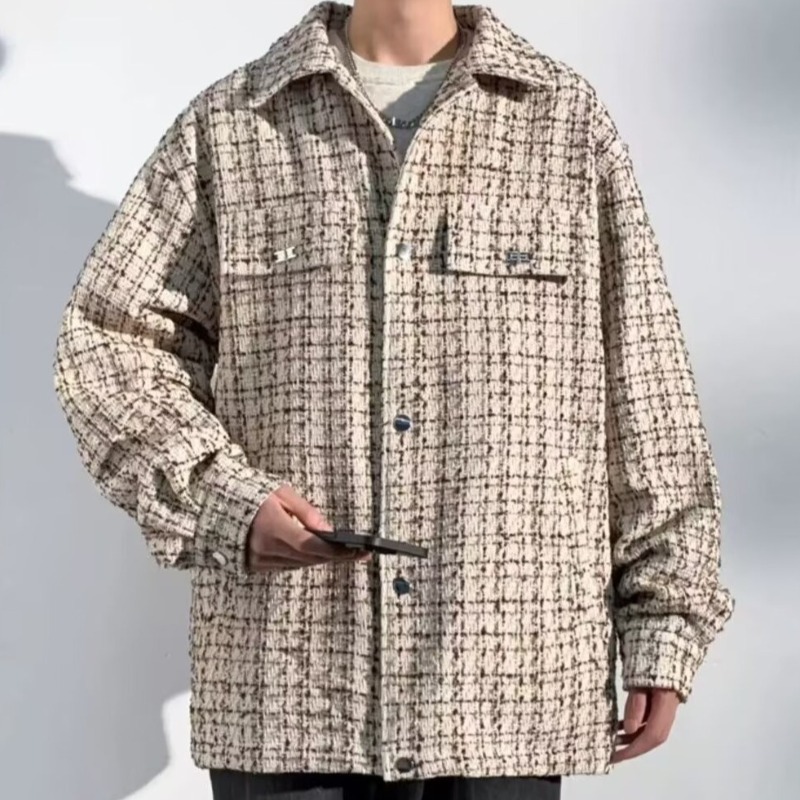 Mens Lapel Jacket Fashionable Casual Oversized