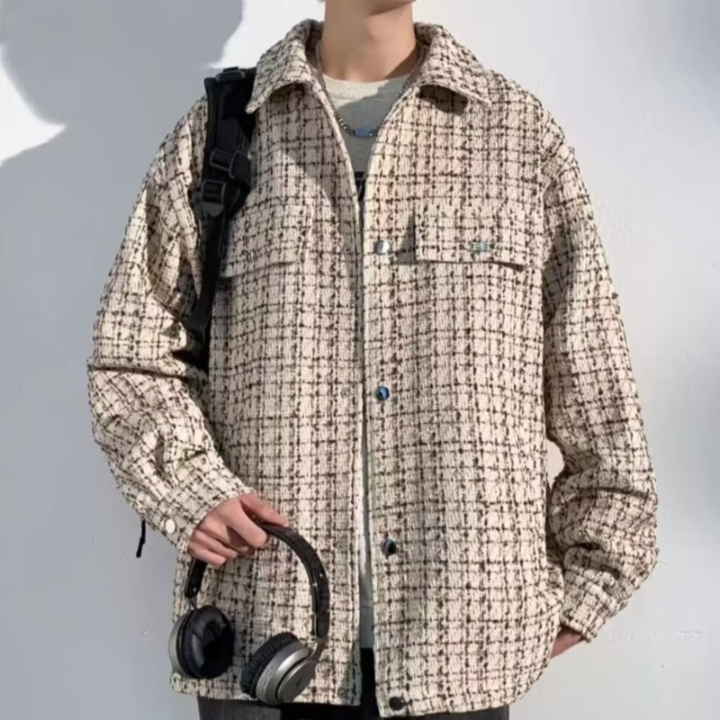 Mens Lapel Jacket Fashionable Casual Oversized