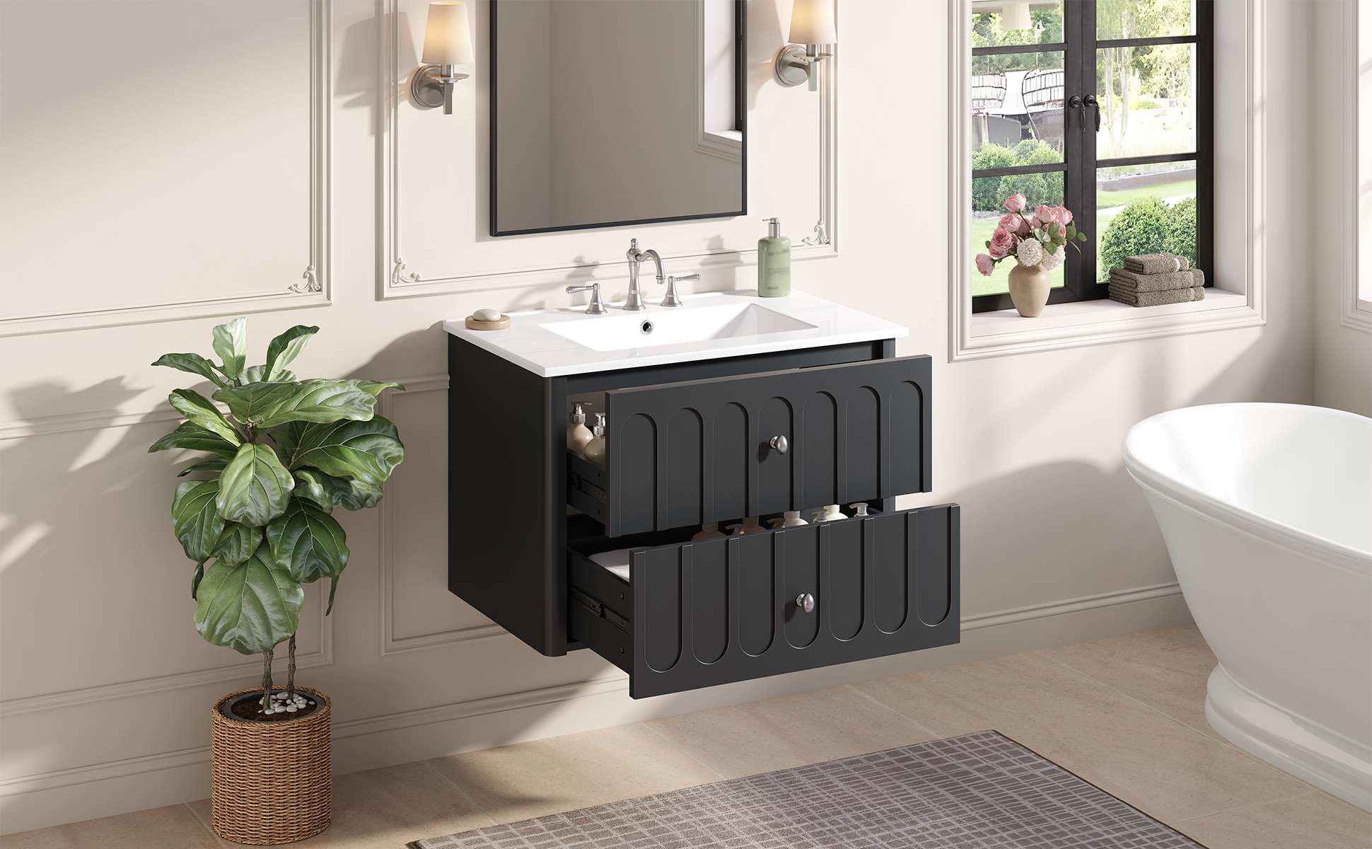 Modern Floating Bathroom Vanity 30inch