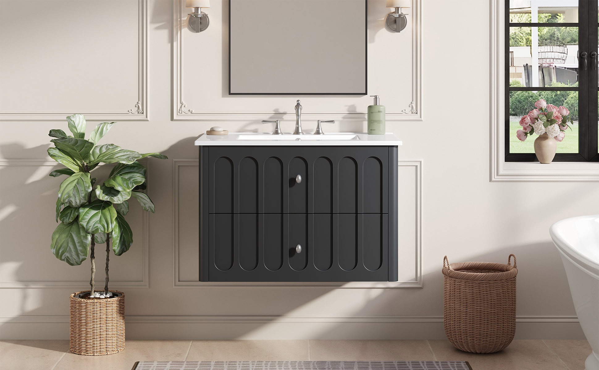 Modern Floating Bathroom Vanity 30inch