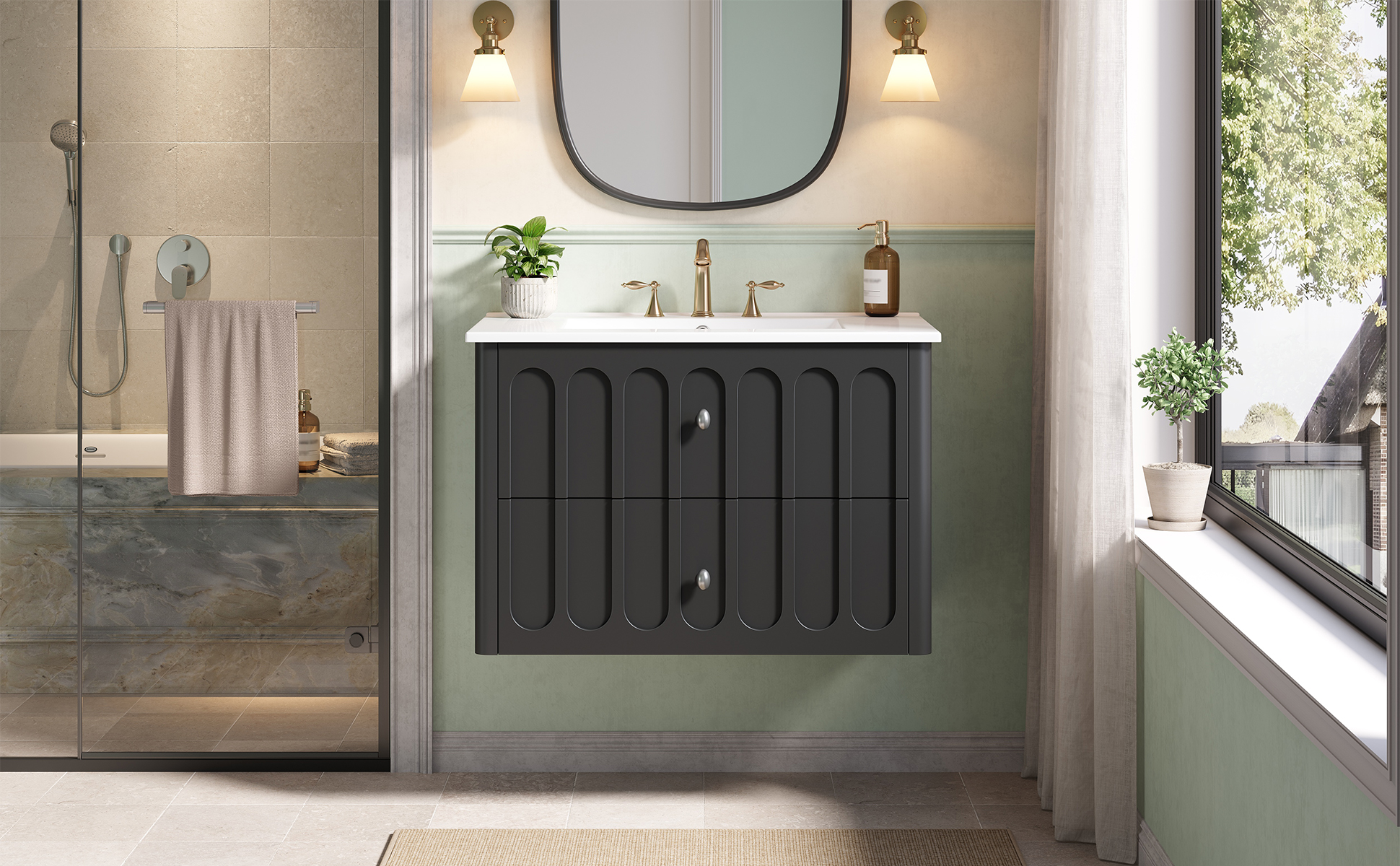 Modern Floating Bathroom Vanity 30inch