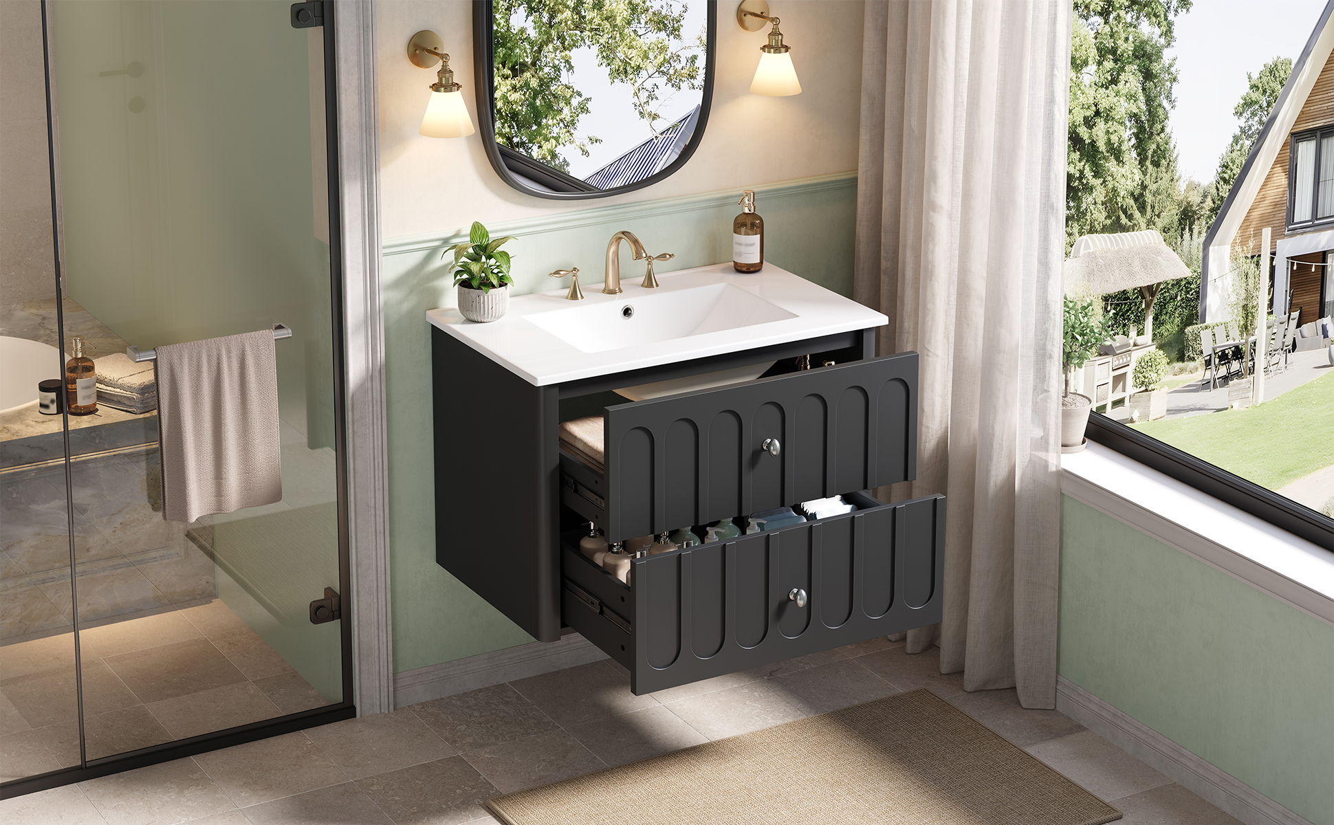 Modern Floating Bathroom Vanity 30inch
