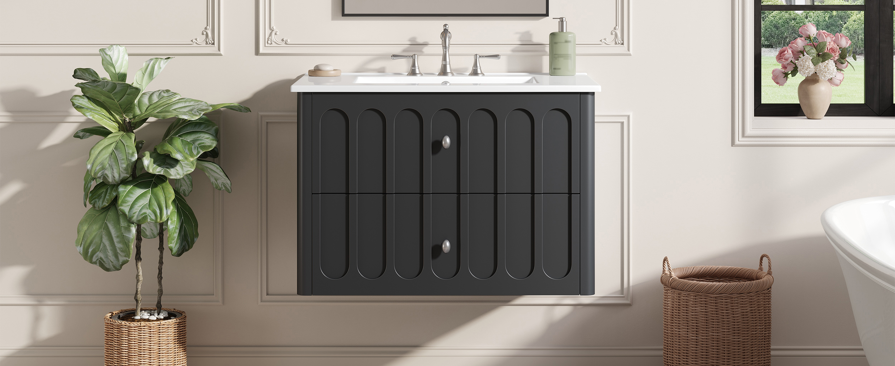 Modern Floating Bathroom Vanity 30inch