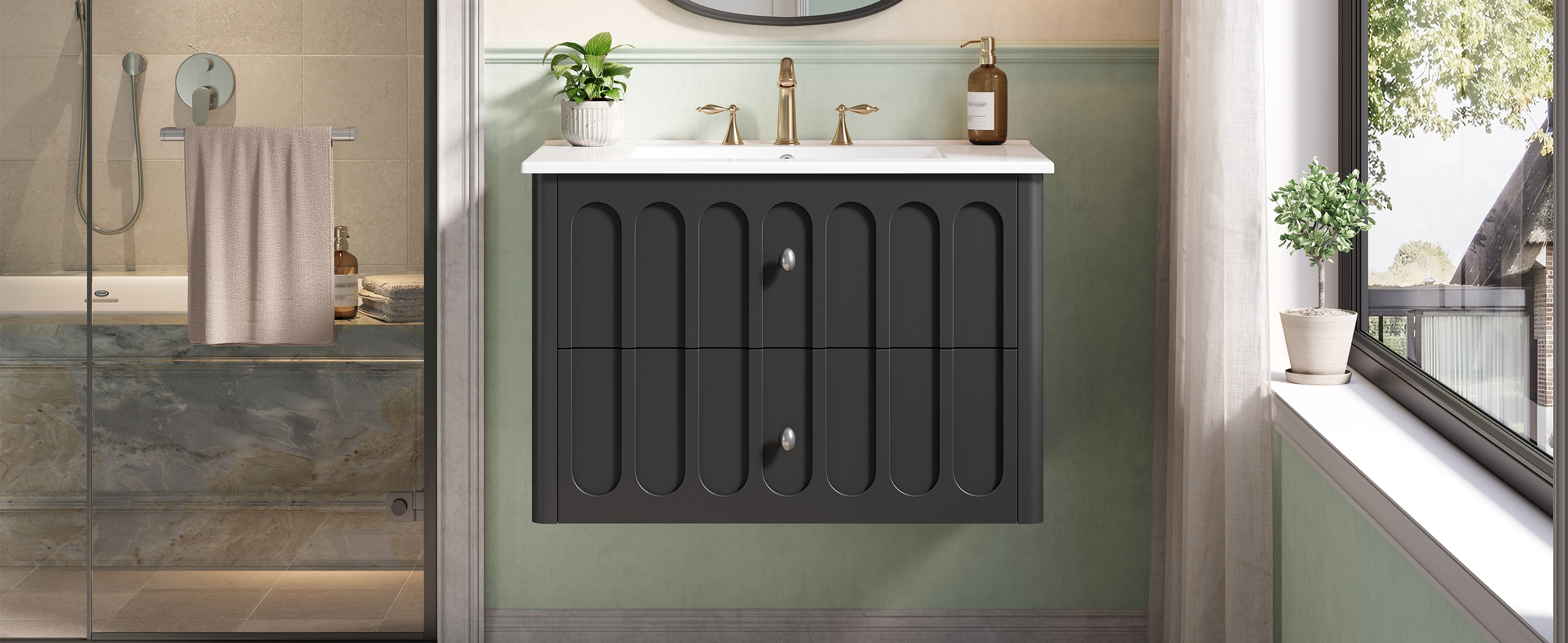 Modern Floating Bathroom Vanity 30inch