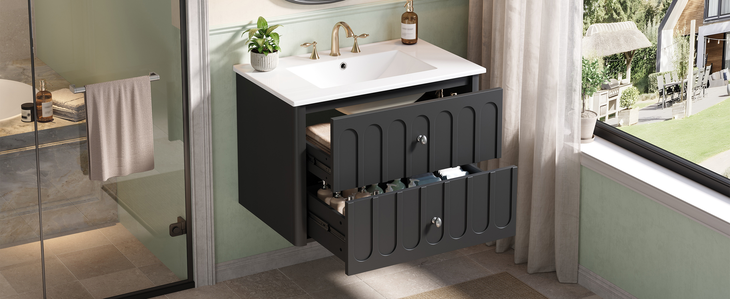 Modern Floating Bathroom Vanity 30inch