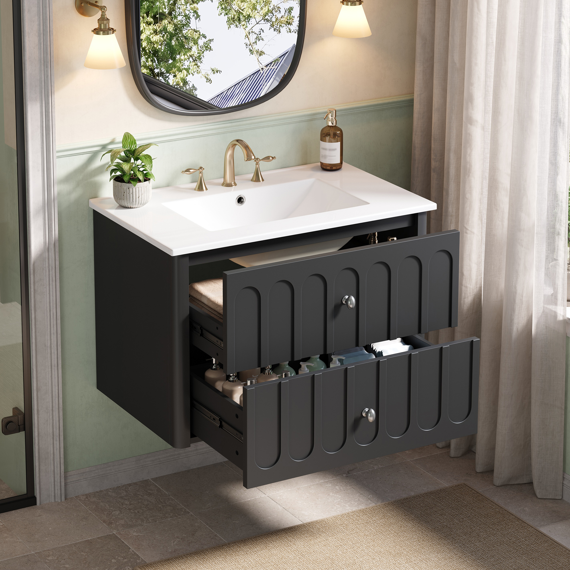 Modern Floating Bathroom Vanity 30inch