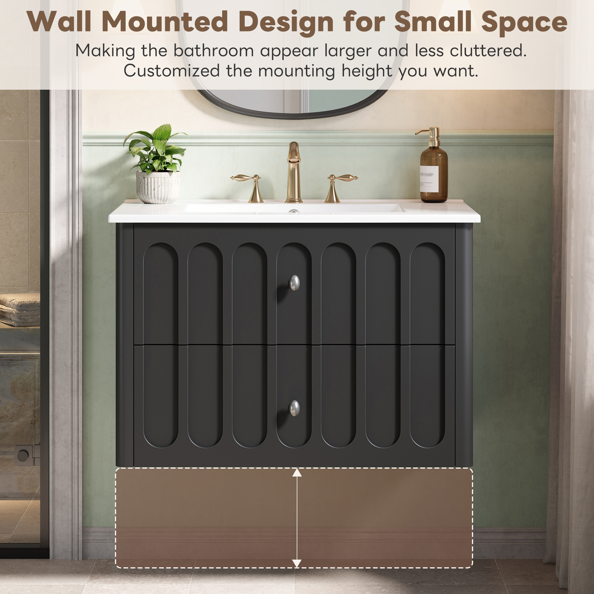 Modern Floating Bathroom Vanity 30inch