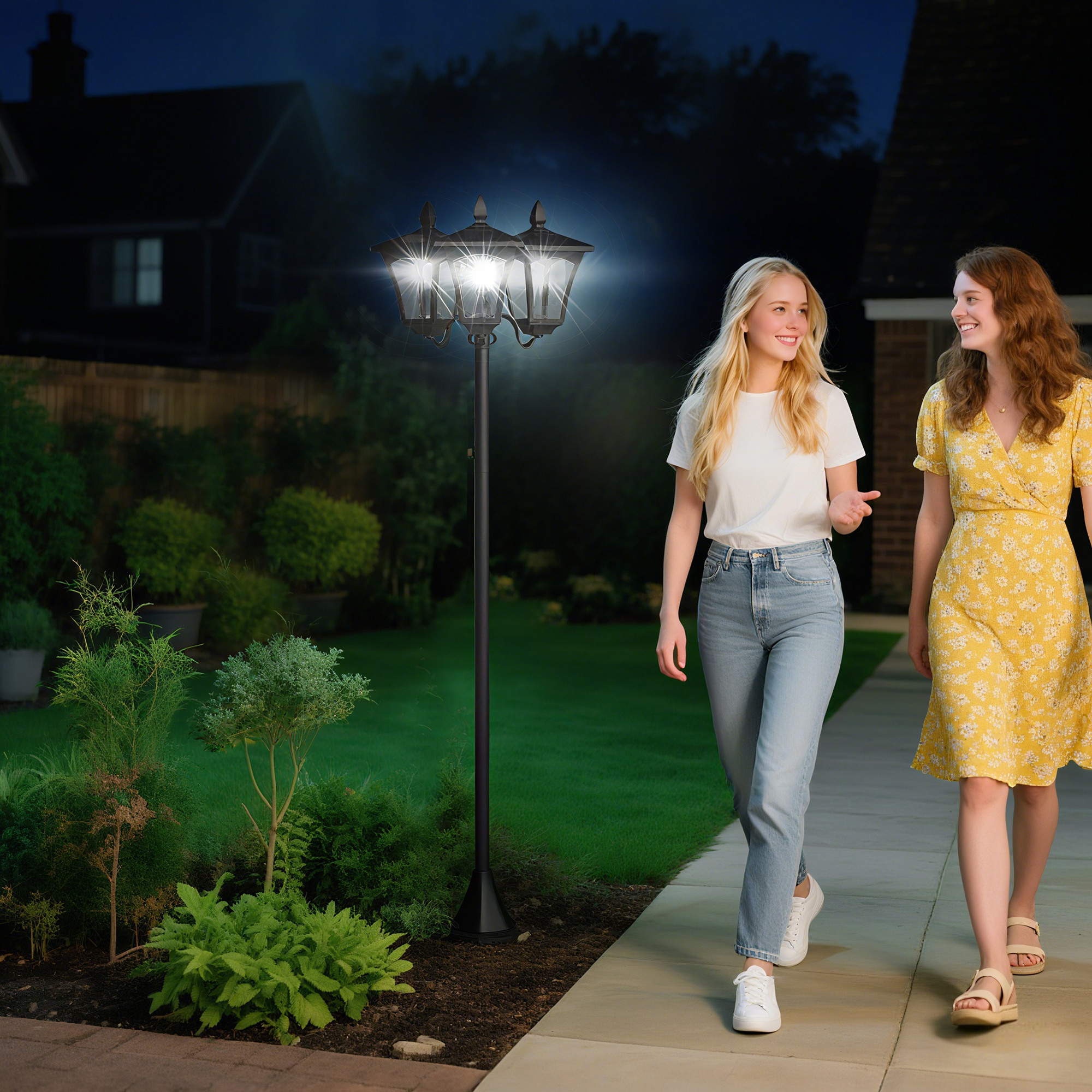 Solar Gartenlaterne Edelstahl LED
