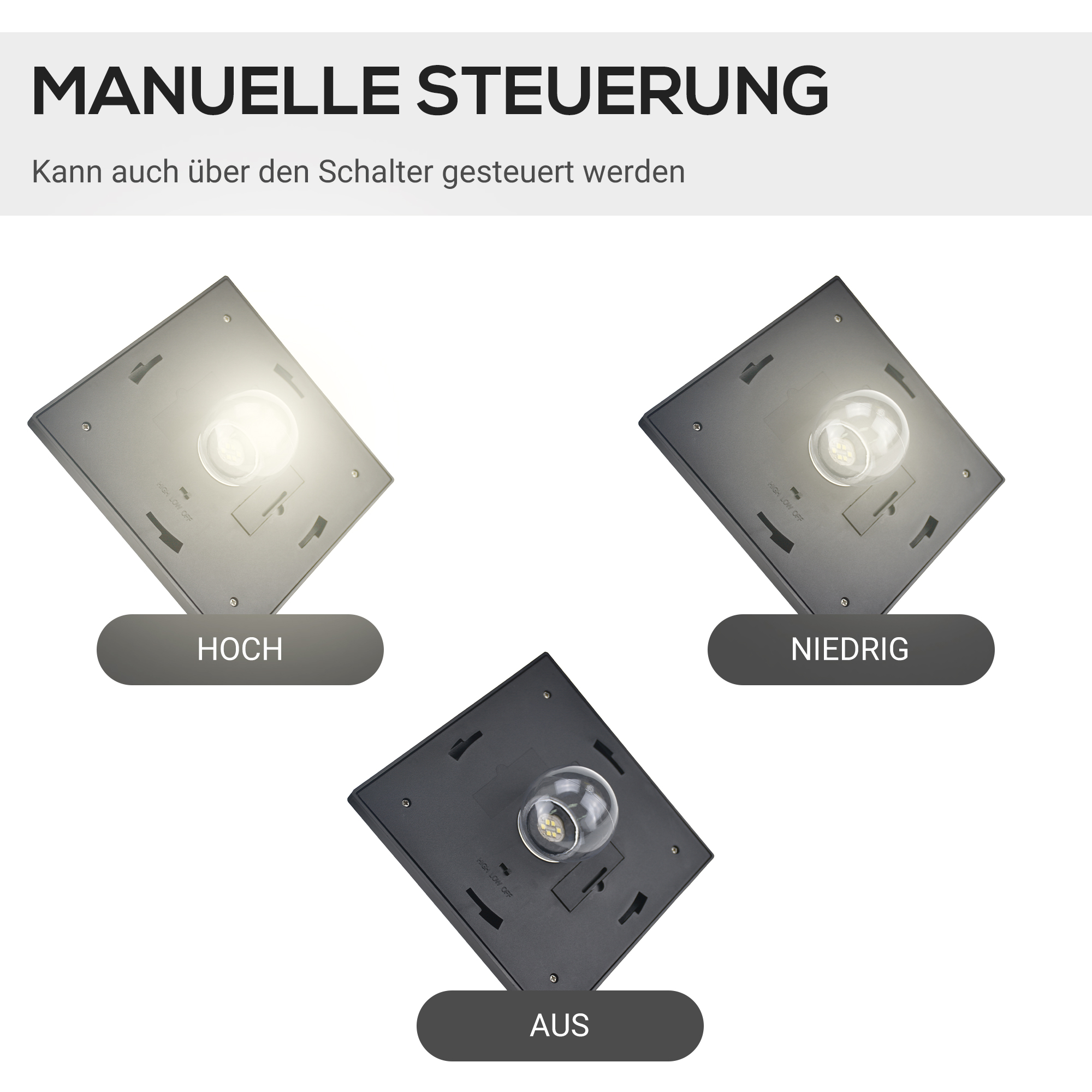Solar Gartenlaterne Edelstahl LED