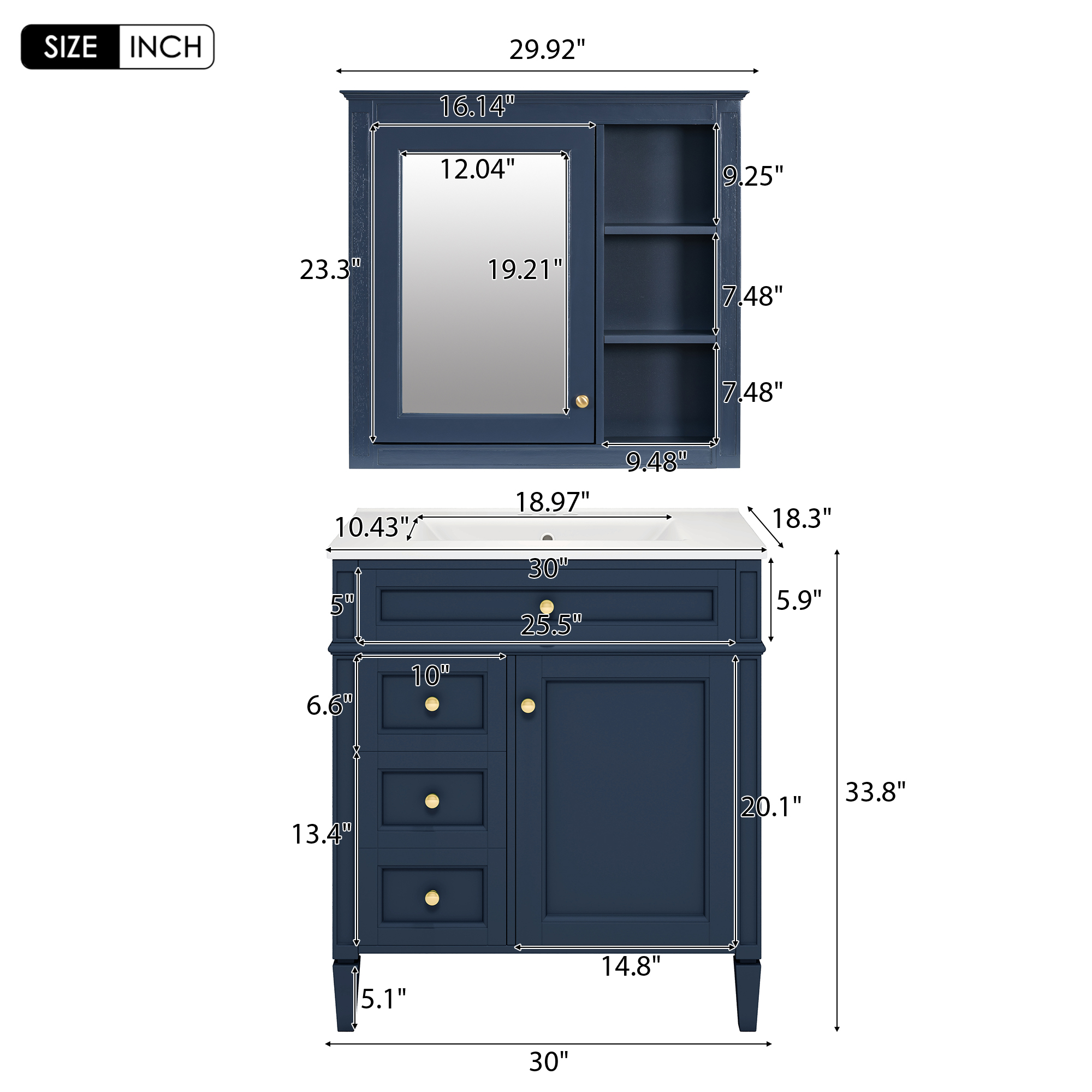 30 Inch Bathroom Vanity