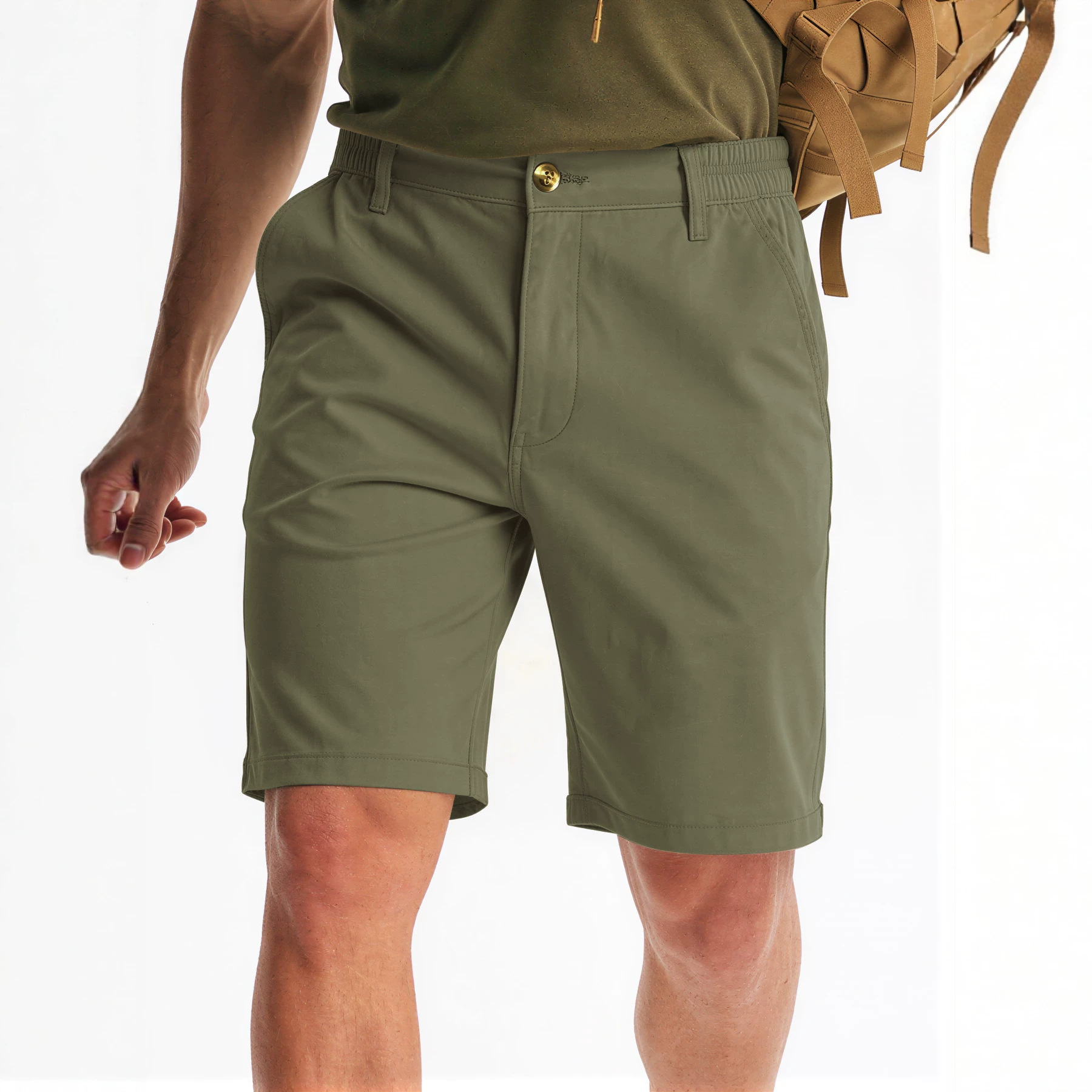 Mens Golf Shorts Polyester Casual