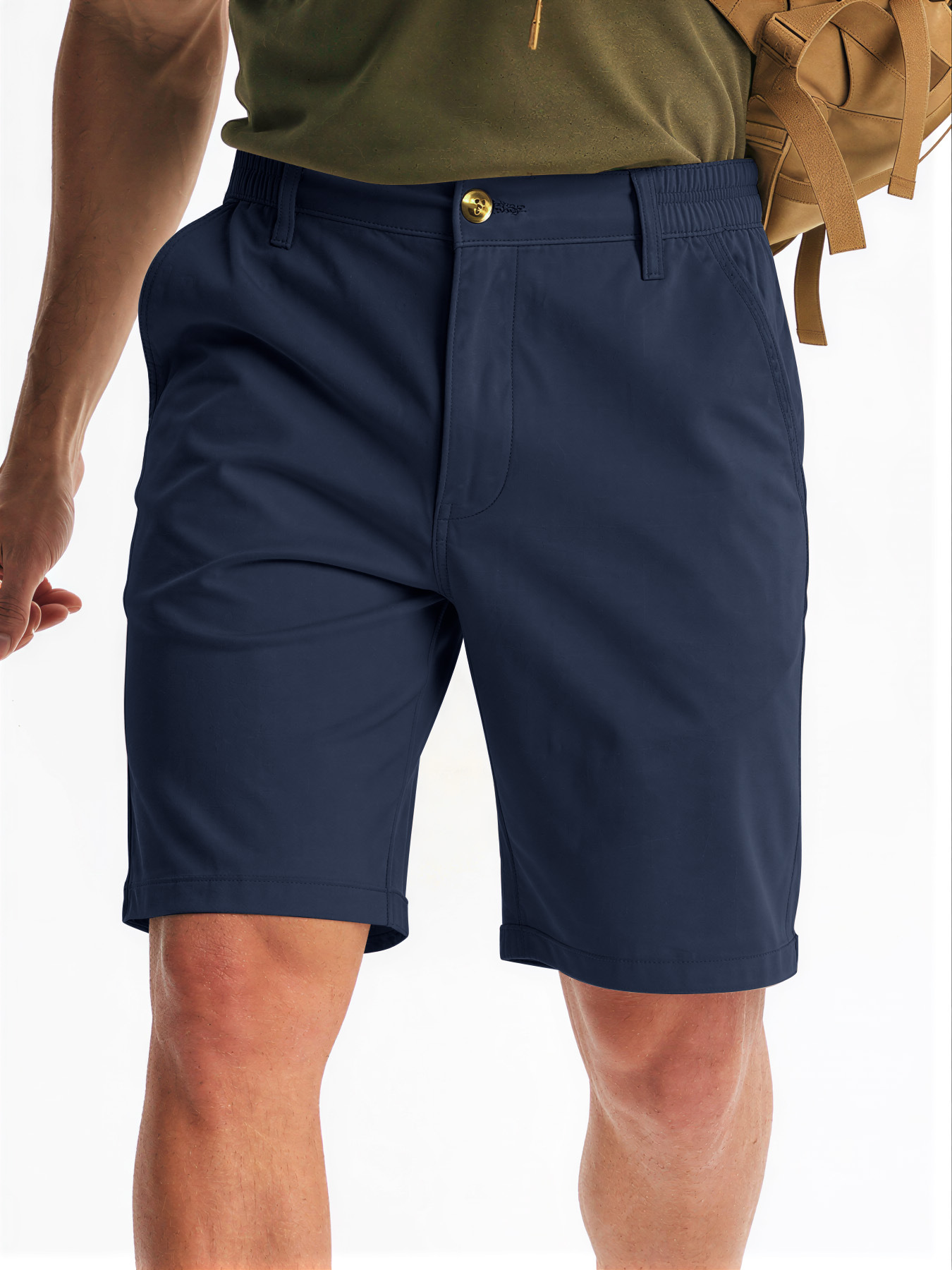 Mens Golf Shorts Polyester Casual