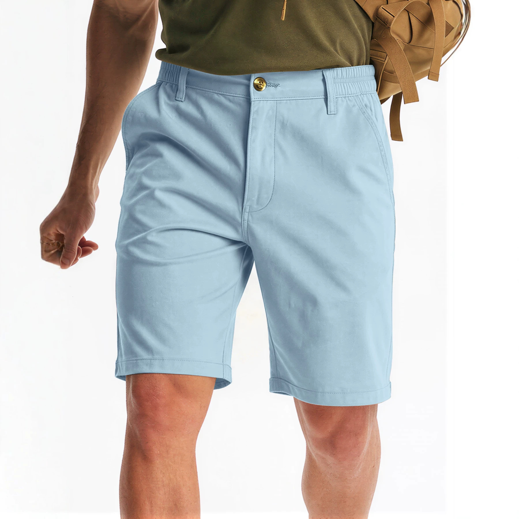 Mens Golf Shorts Polyester Casual