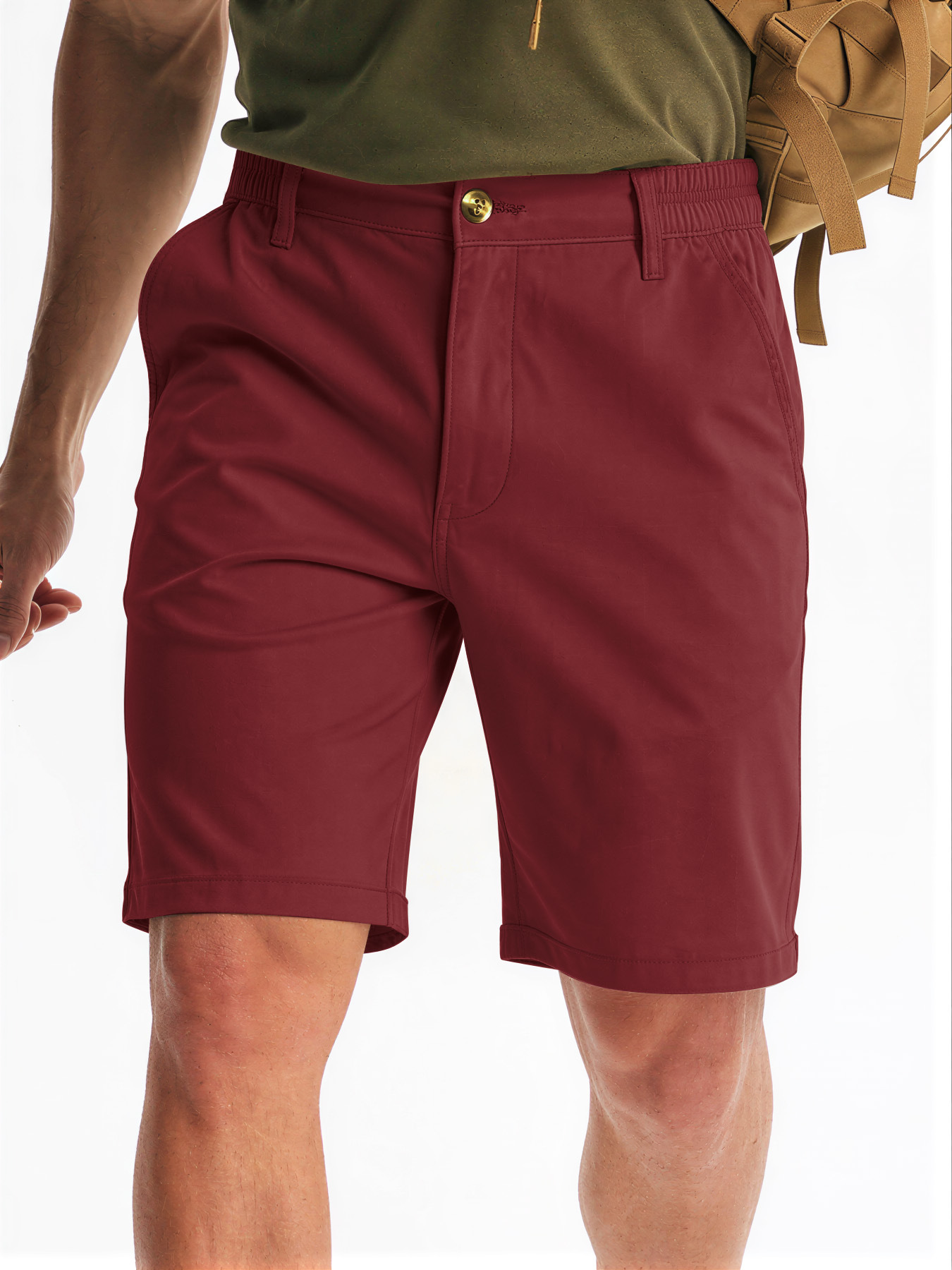 Mens Golf Shorts Polyester Casual