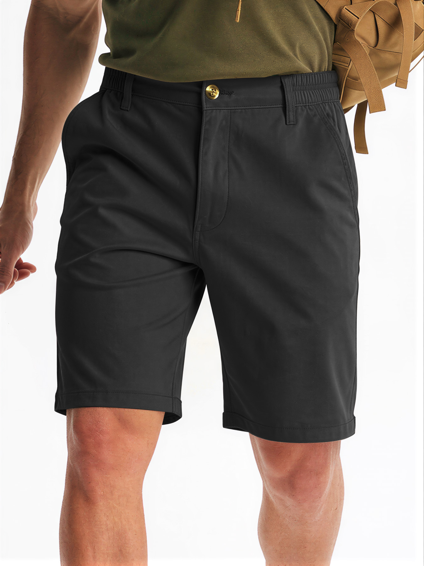 Mens Golf Shorts Polyester Casual