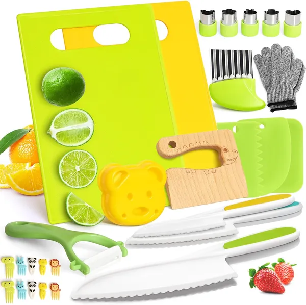 Kids Knife Set With Cutting Board