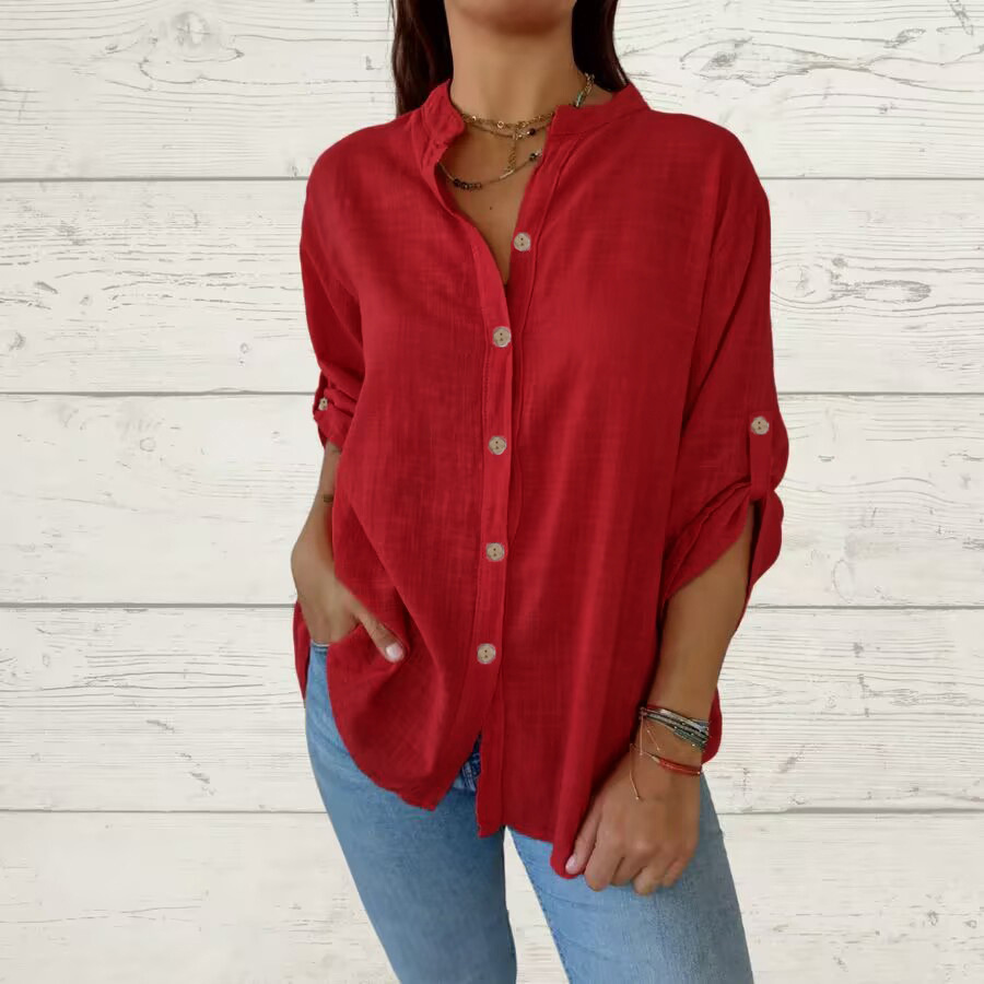 Women's Cotton-linen Blouse