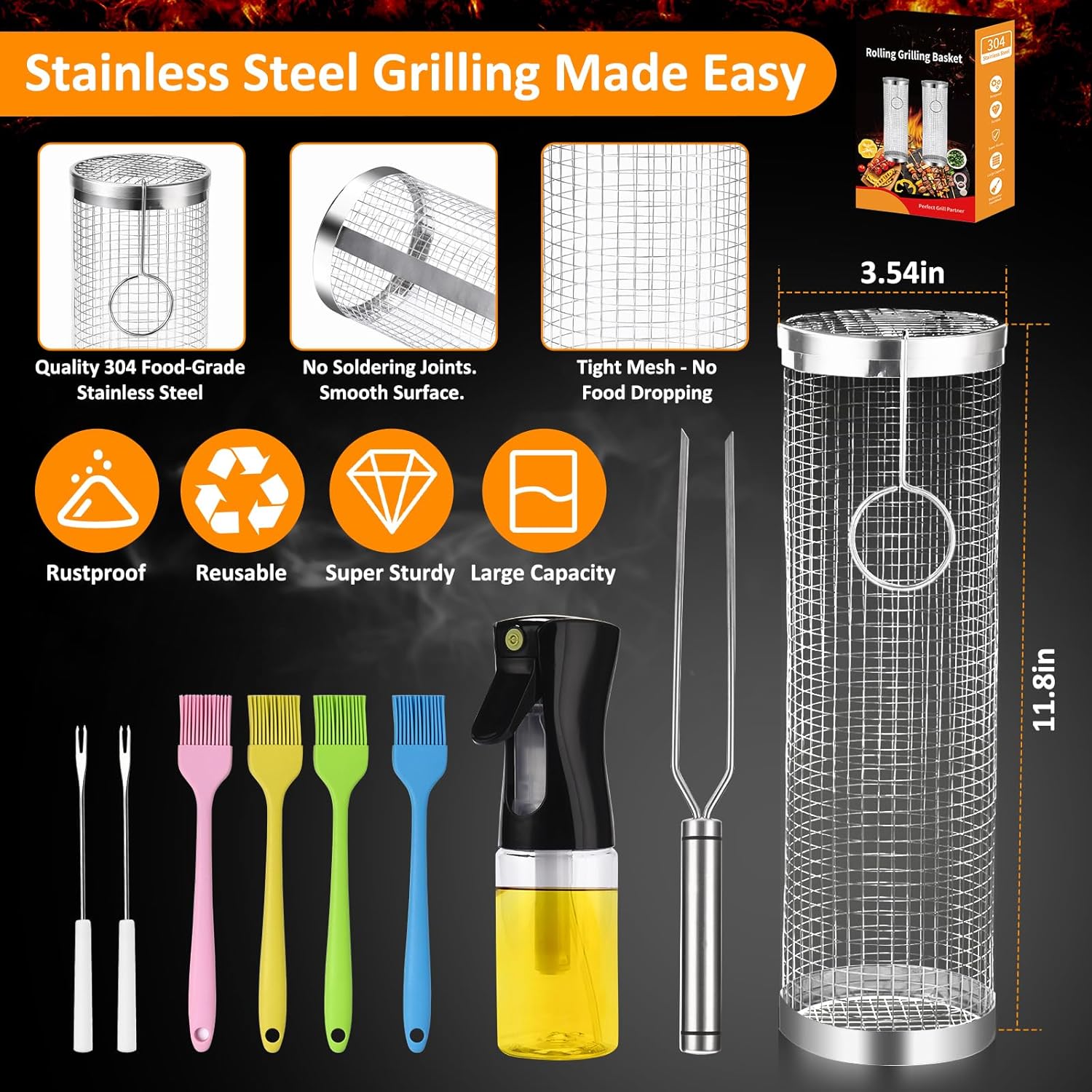 Stainless Steel Grill Basket