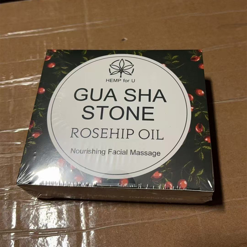 Gua Sha Massage Tool Set With Rosehip Oil