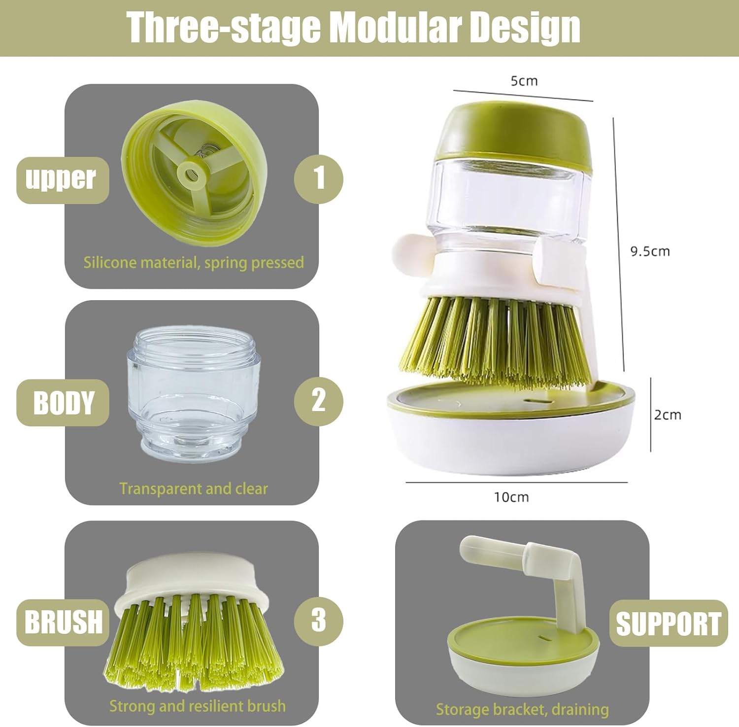 Soap Dispenser With Storage Bracket And Drainage