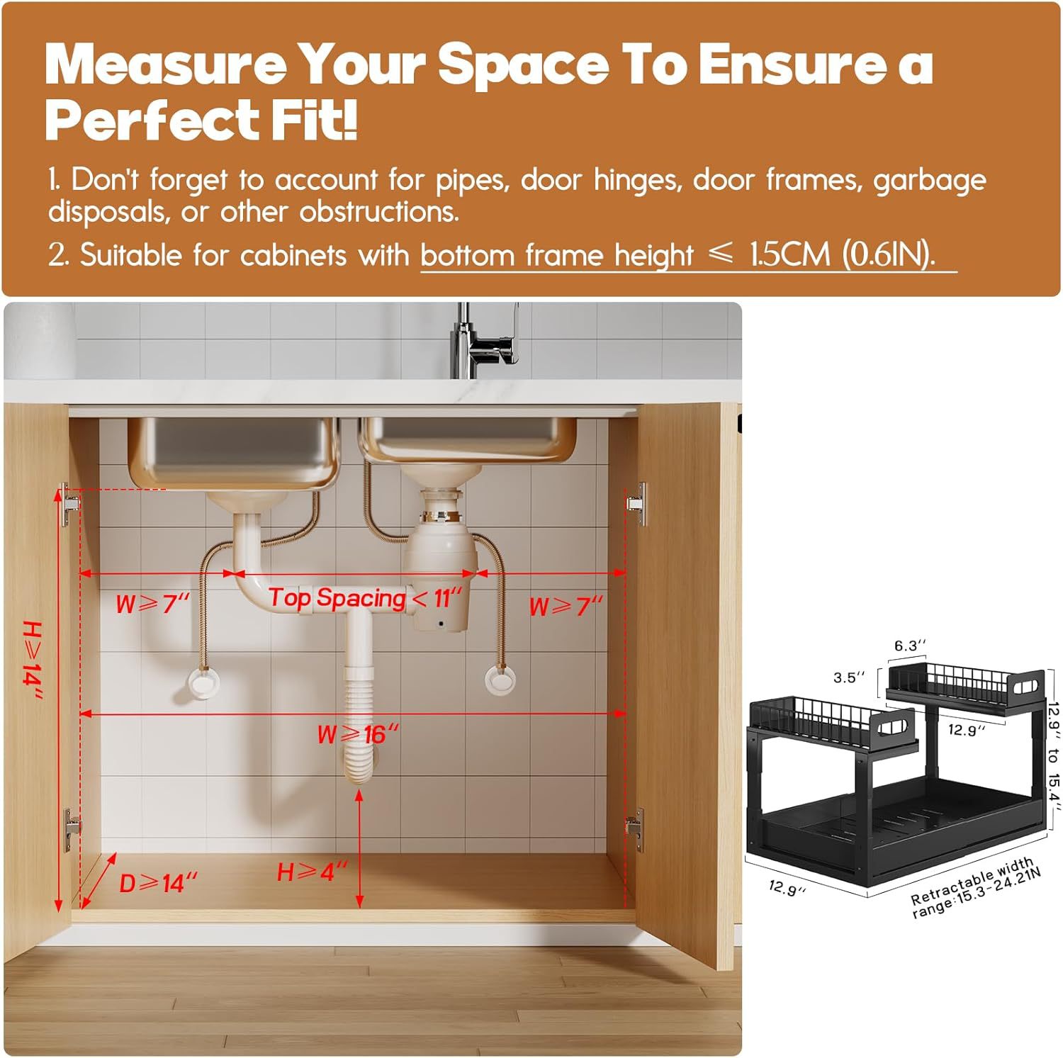 Under-sink Kitchen Rack