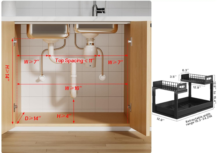 Under-sink Kitchen Rack