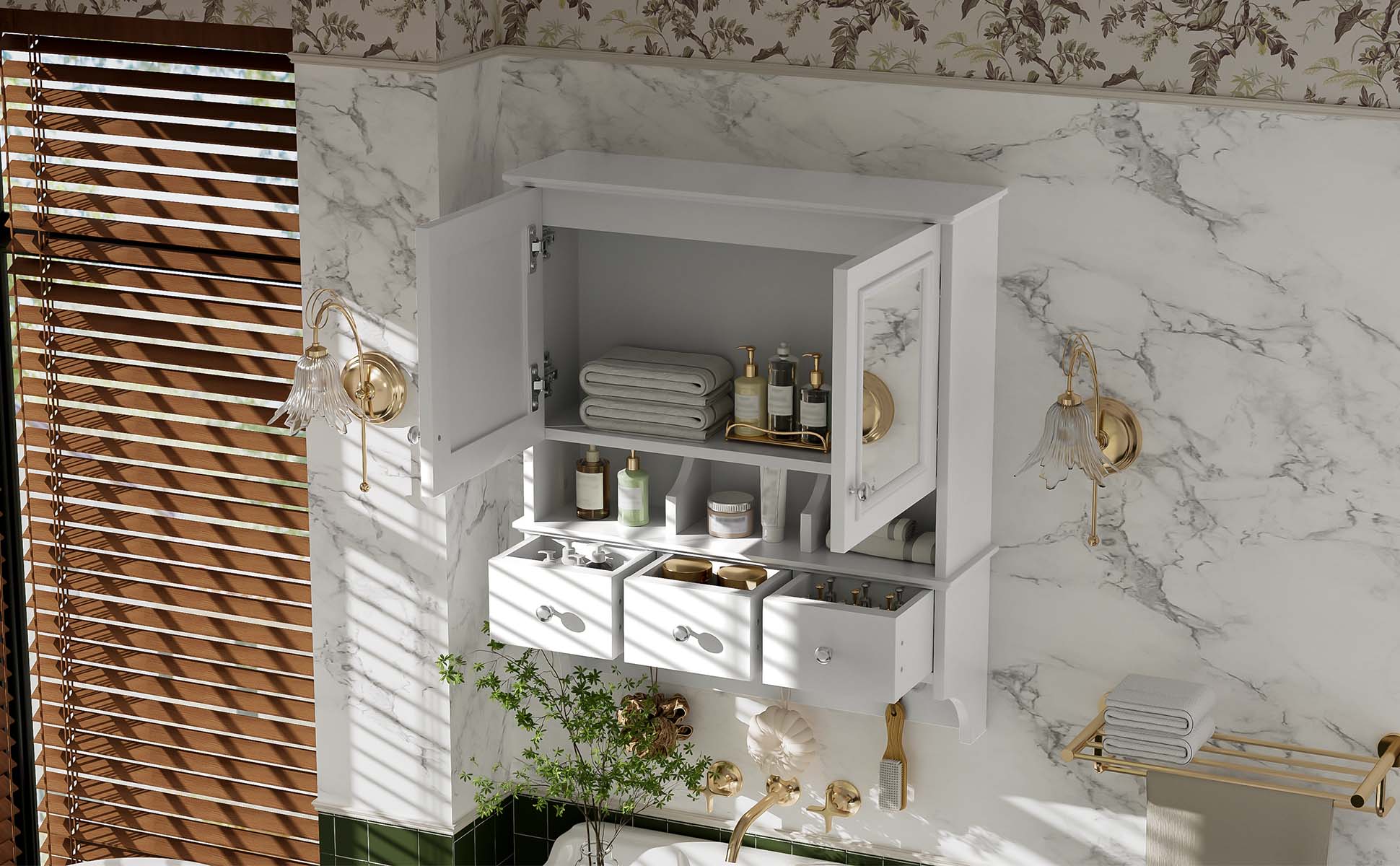 Bathroom Mirror Cabinet 24-inch