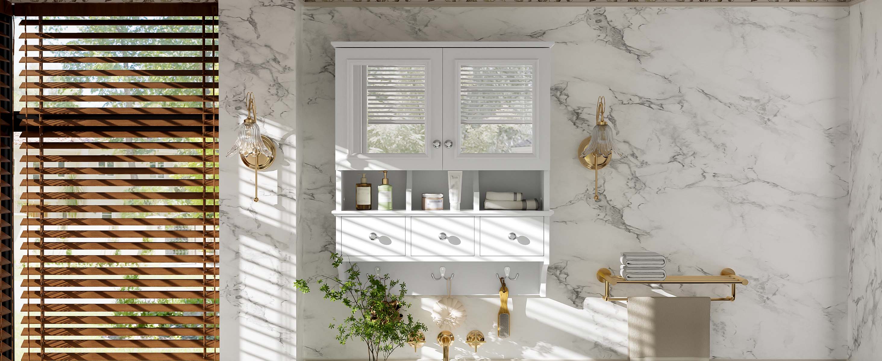 Bathroom Mirror Cabinet 24-inch