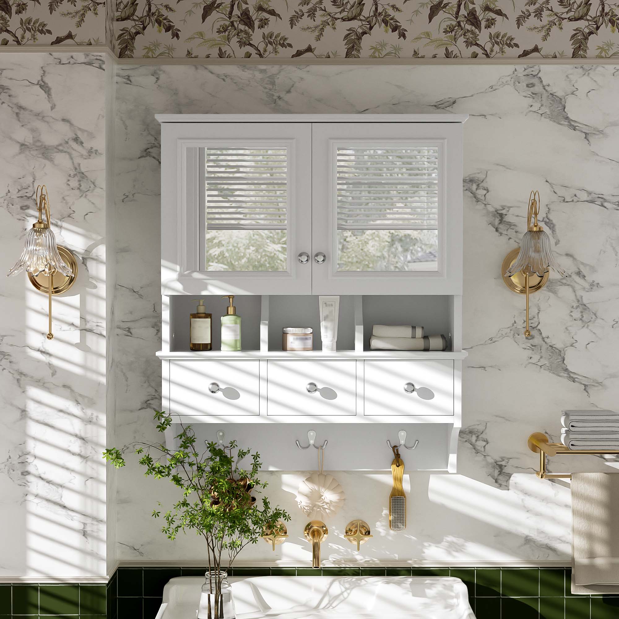 Bathroom Mirror Cabinet 24-inch